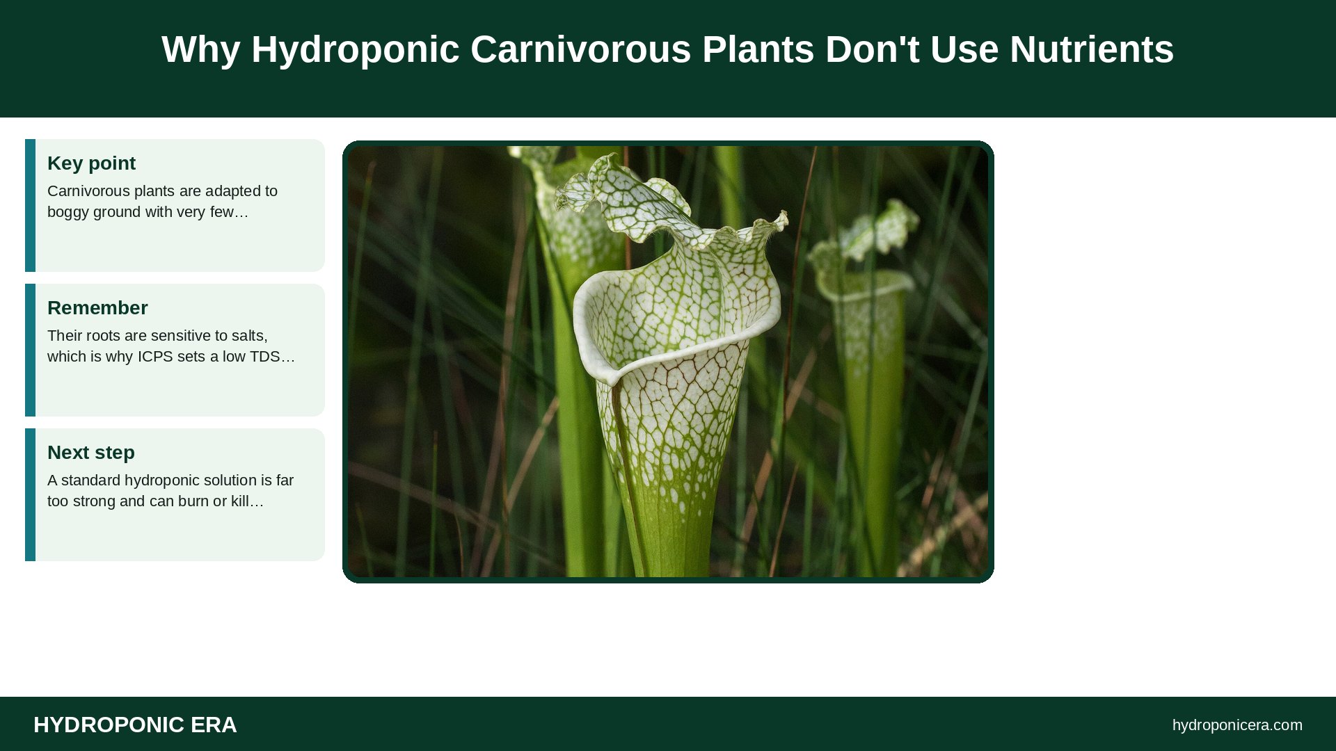 hydroponic carnivorous plants — Why Hydroponic Carnivorous Plants Don't Use Nutrients