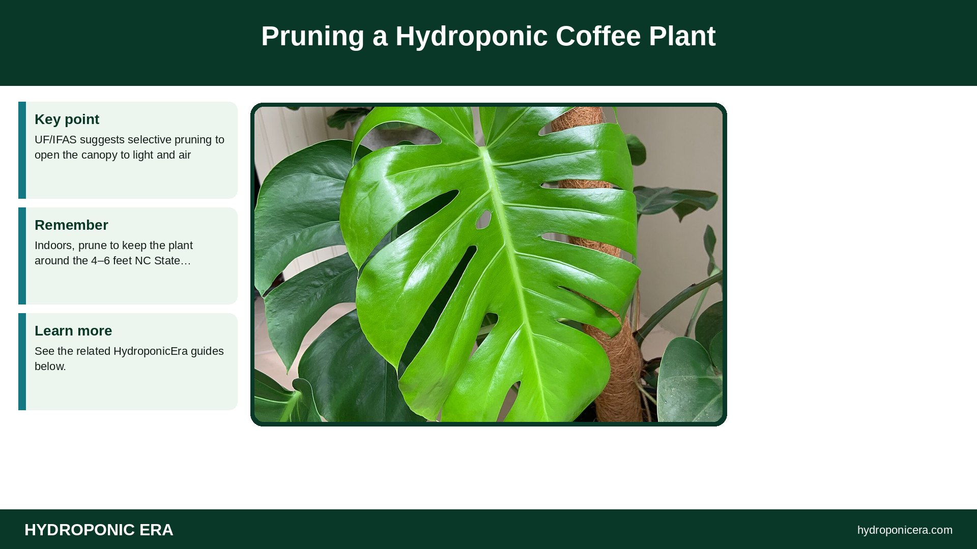hydroponic coffee plant — Pruning a Hydroponic Coffee Plant