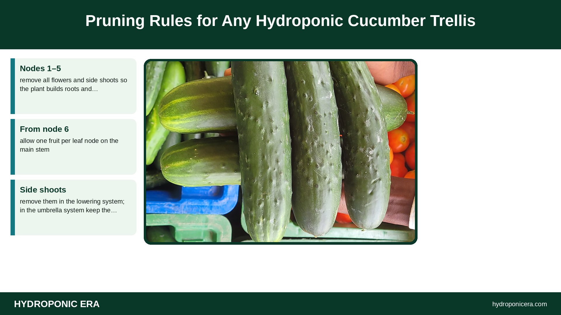 hydroponic cucumber trellis — Pruning Rules for Any Hydroponic Cucumber Trellis