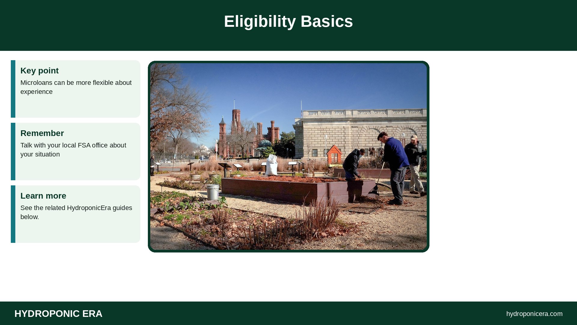 farm loans — Eligibility Basics