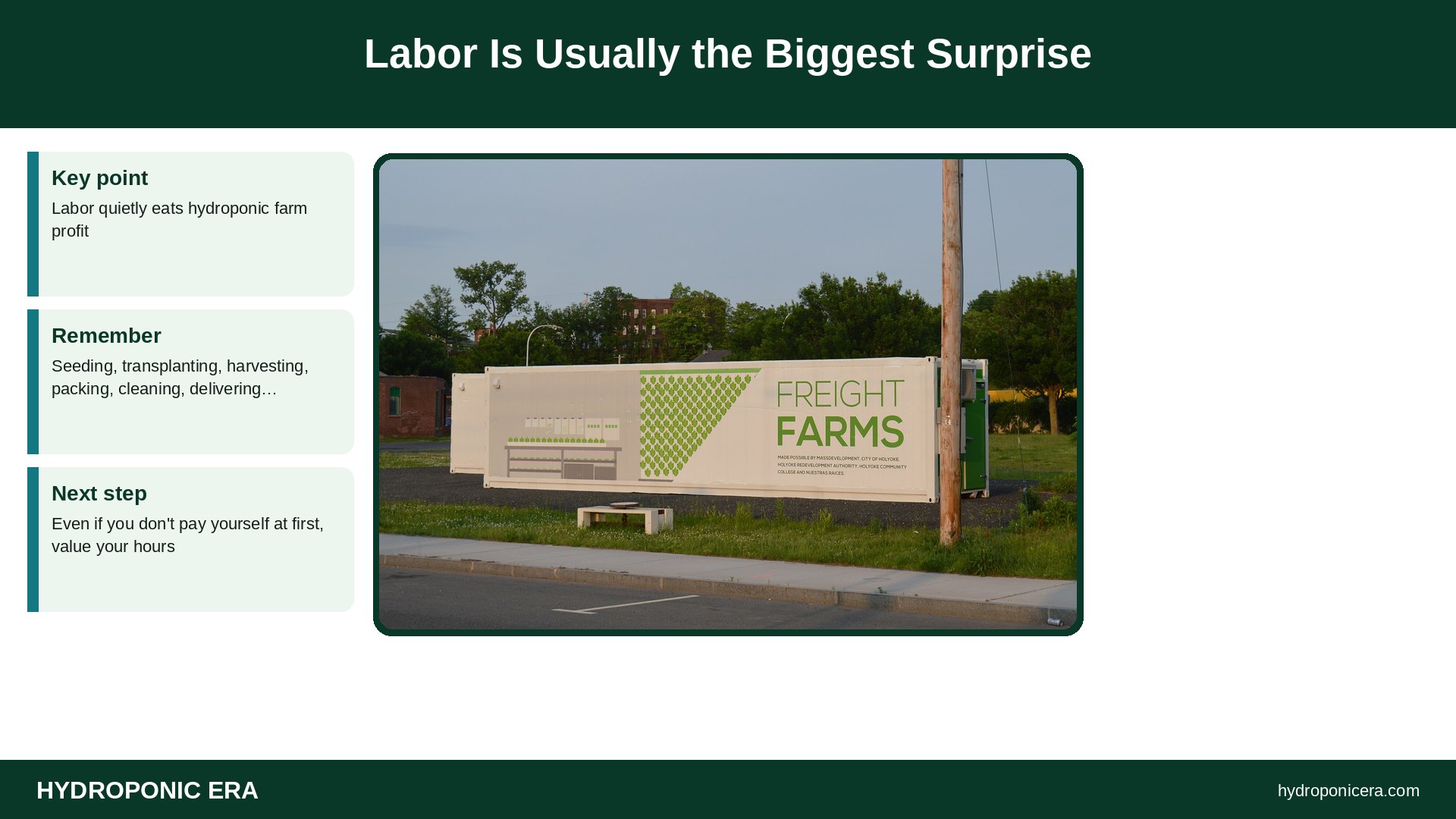 hydroponic farm profit — Labor Is Usually the Biggest Surprise