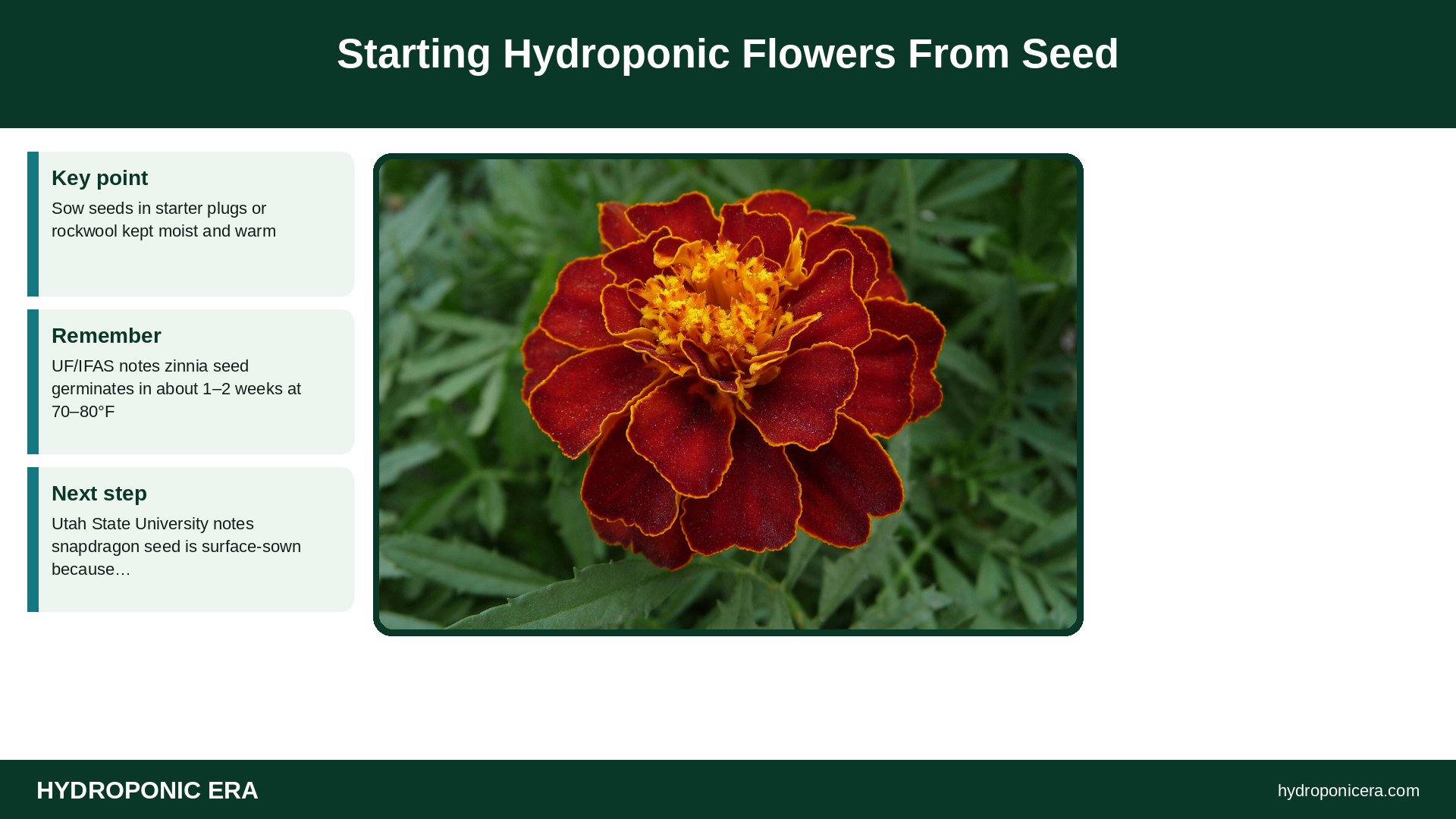 hydroponic flowers — Starting Hydroponic Flowers From Seed