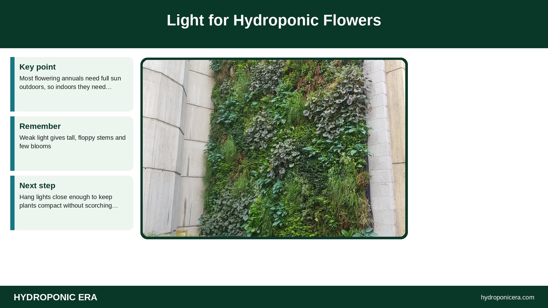hydroponic flowers — Light for Hydroponic Flowers