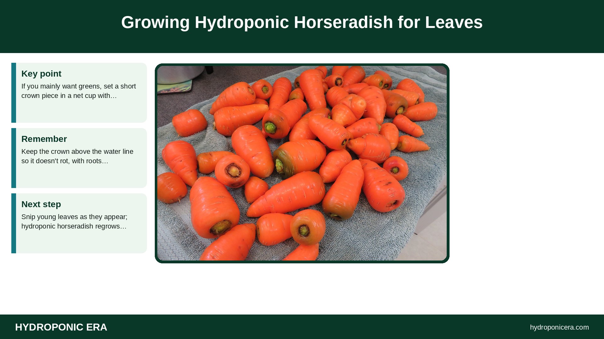 hydroponic horseradish — Growing Hydroponic Horseradish for Leaves