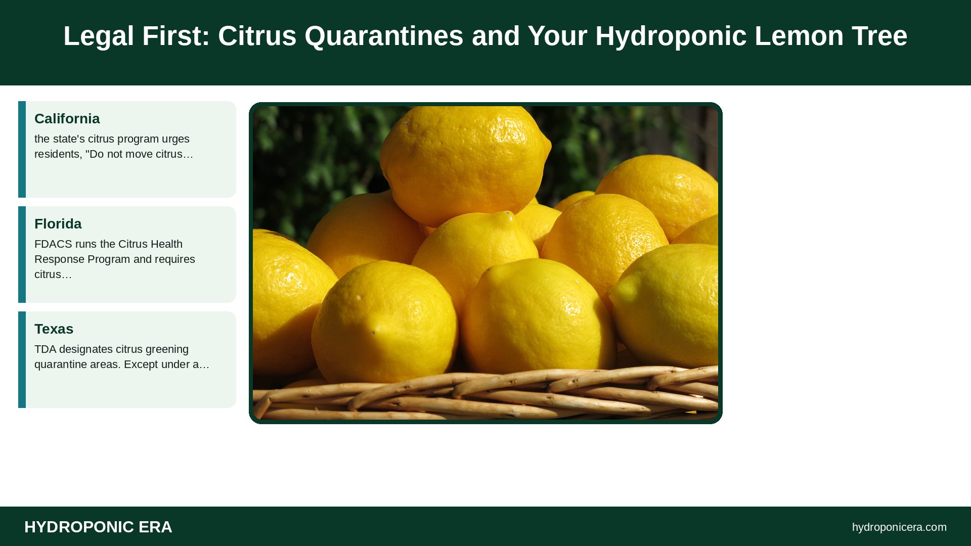hydroponic lemon tree — Legal First: Citrus Quarantines and Your Hydroponic Lemon Tree