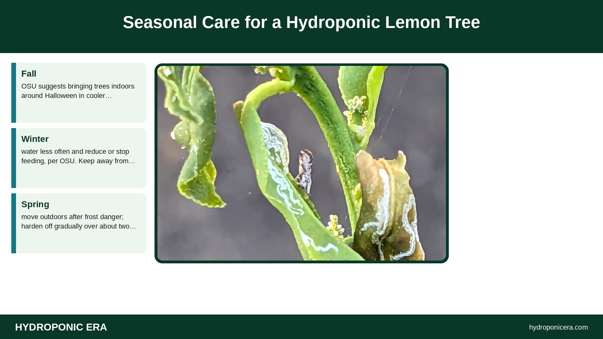 hydroponic lemon tree — Seasonal Care for a Hydroponic Lemon Tree