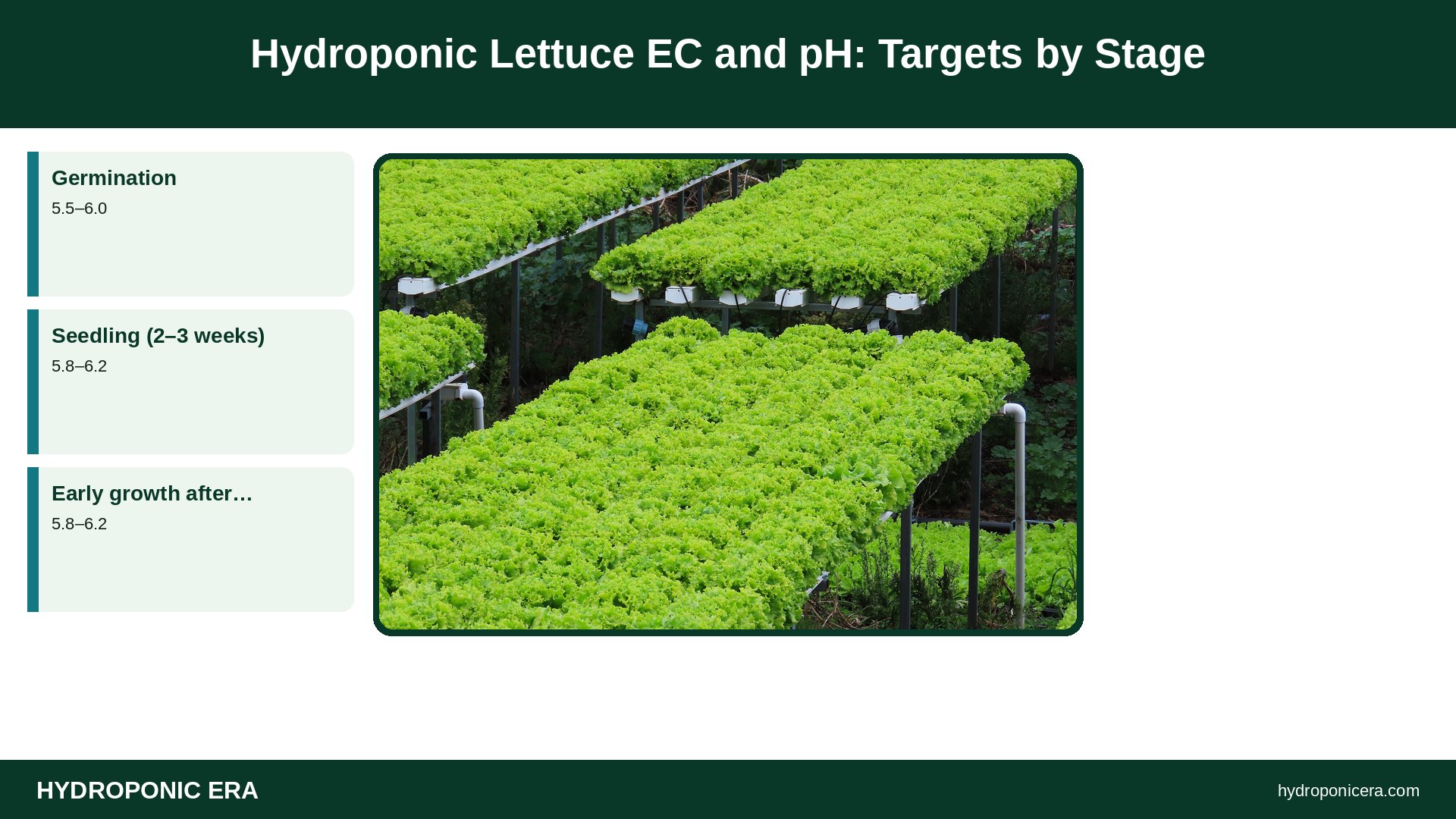 hydroponic lettuce ec — Hydroponic Lettuce EC and pH: Targets by Stage