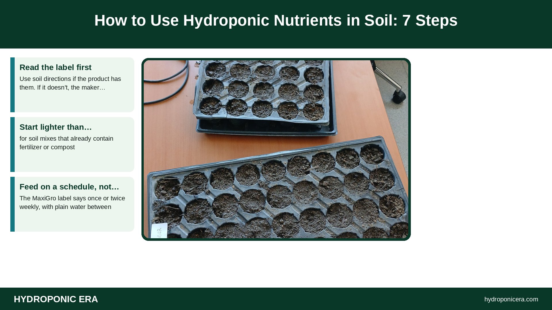 hydroponic nutrients in soil — How to Use Hydroponic Nutrients in Soil: 7 Steps