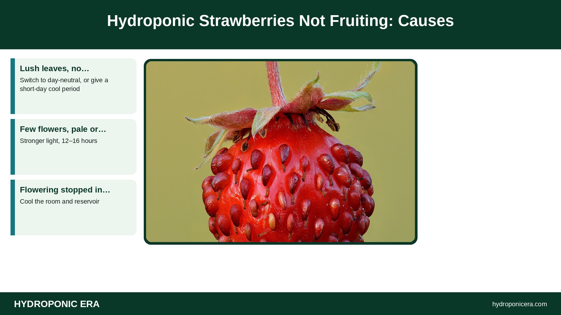 hydroponic strawberries not fruiting — Hydroponic Strawberries Not Fruiting: Causes