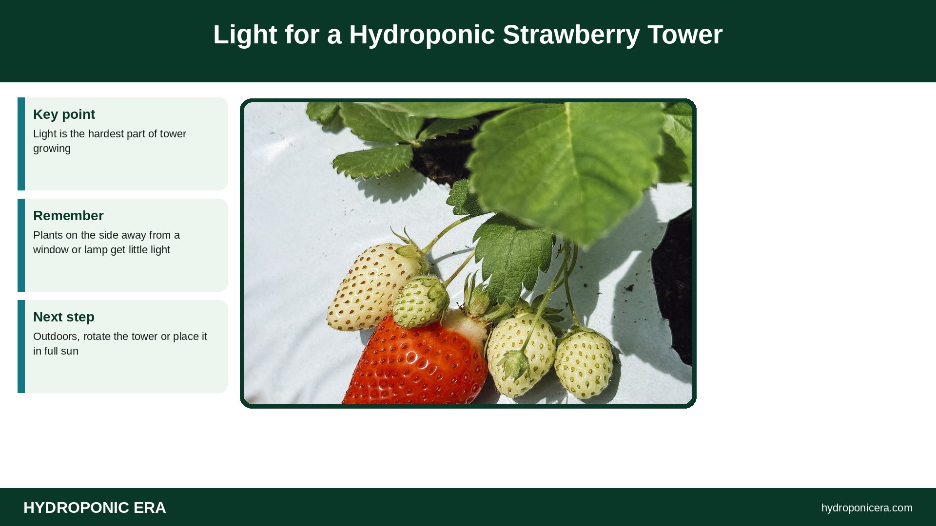hydroponic strawberry tower — Light for a Hydroponic Strawberry Tower