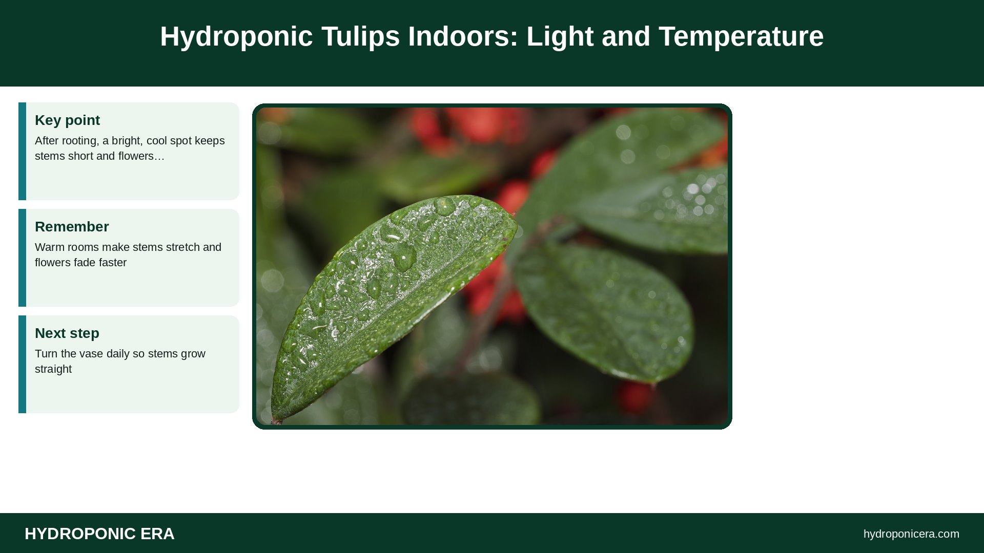hydroponic tulips — Hydroponic Tulips Indoors: Light and Temperature