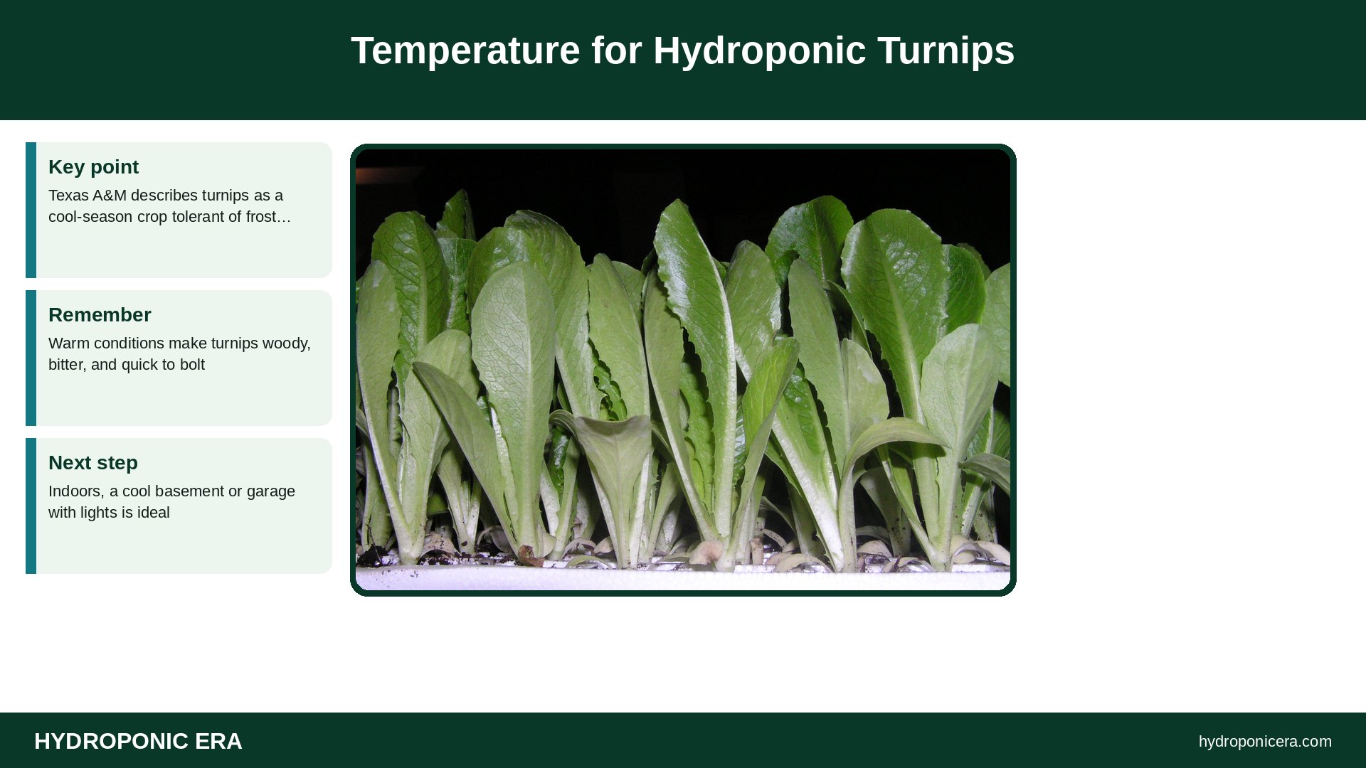hydroponic turnips — Temperature for Hydroponic Turnips