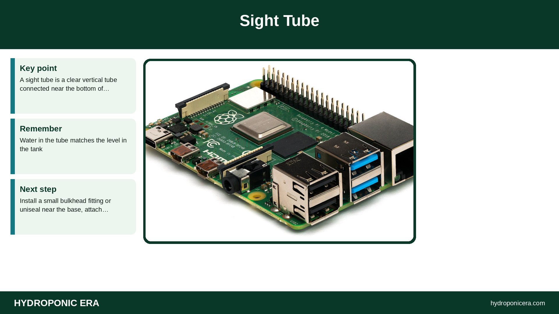 water level — Sight Tube