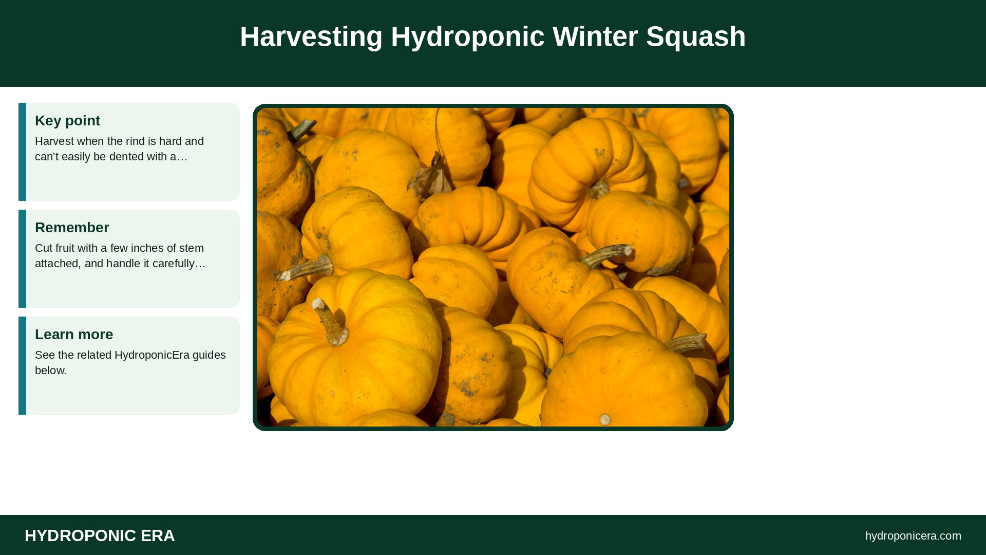hydroponic winter squash — Harvesting Hydroponic Winter Squash