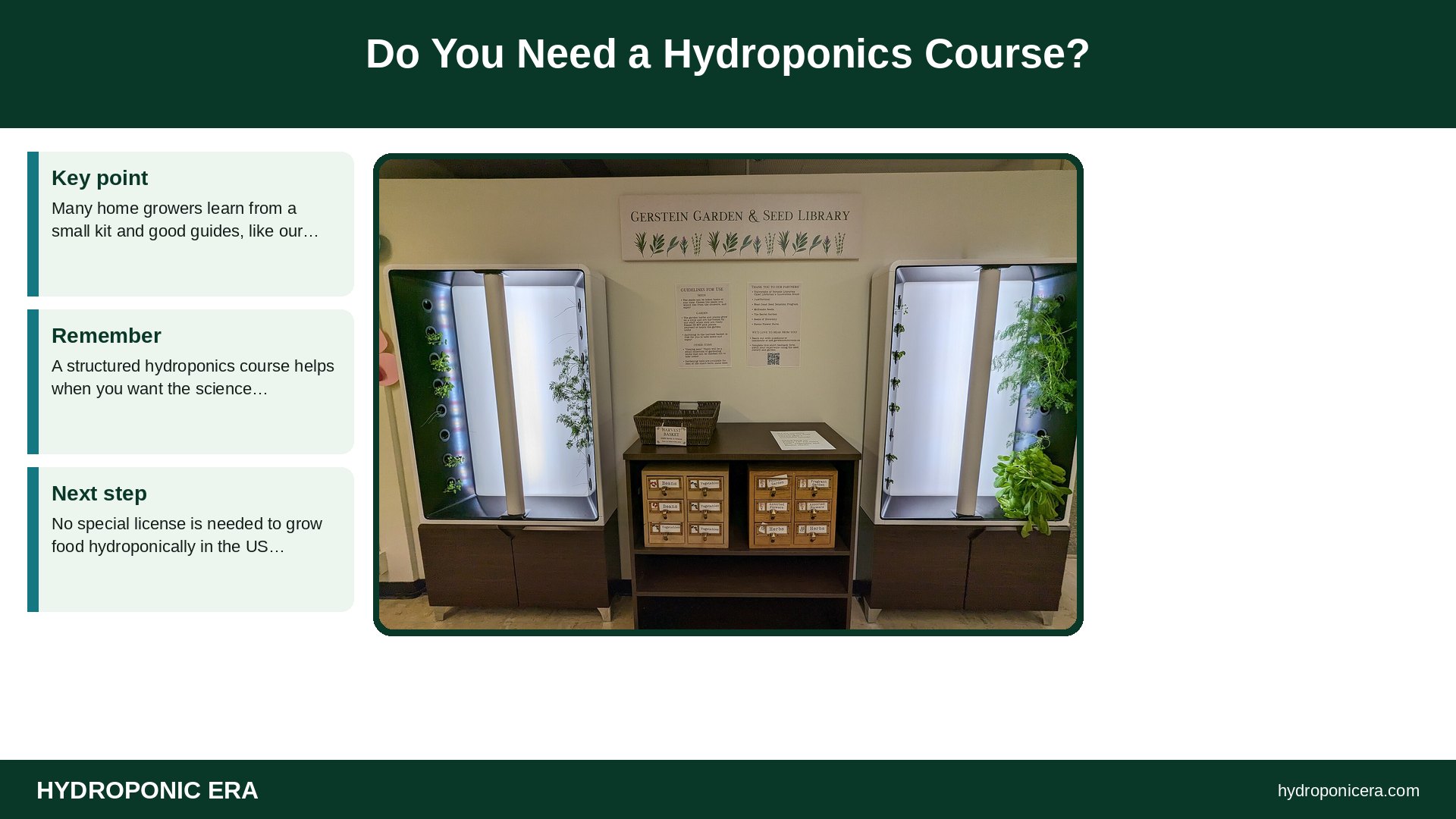 hydroponics course — Do You Need a Hydroponics Course?