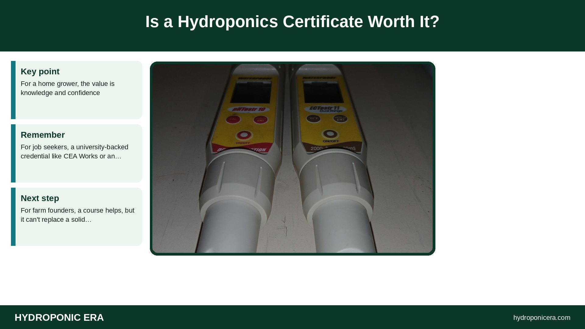 hydroponics course — Is a Hydroponics Certificate Worth It?