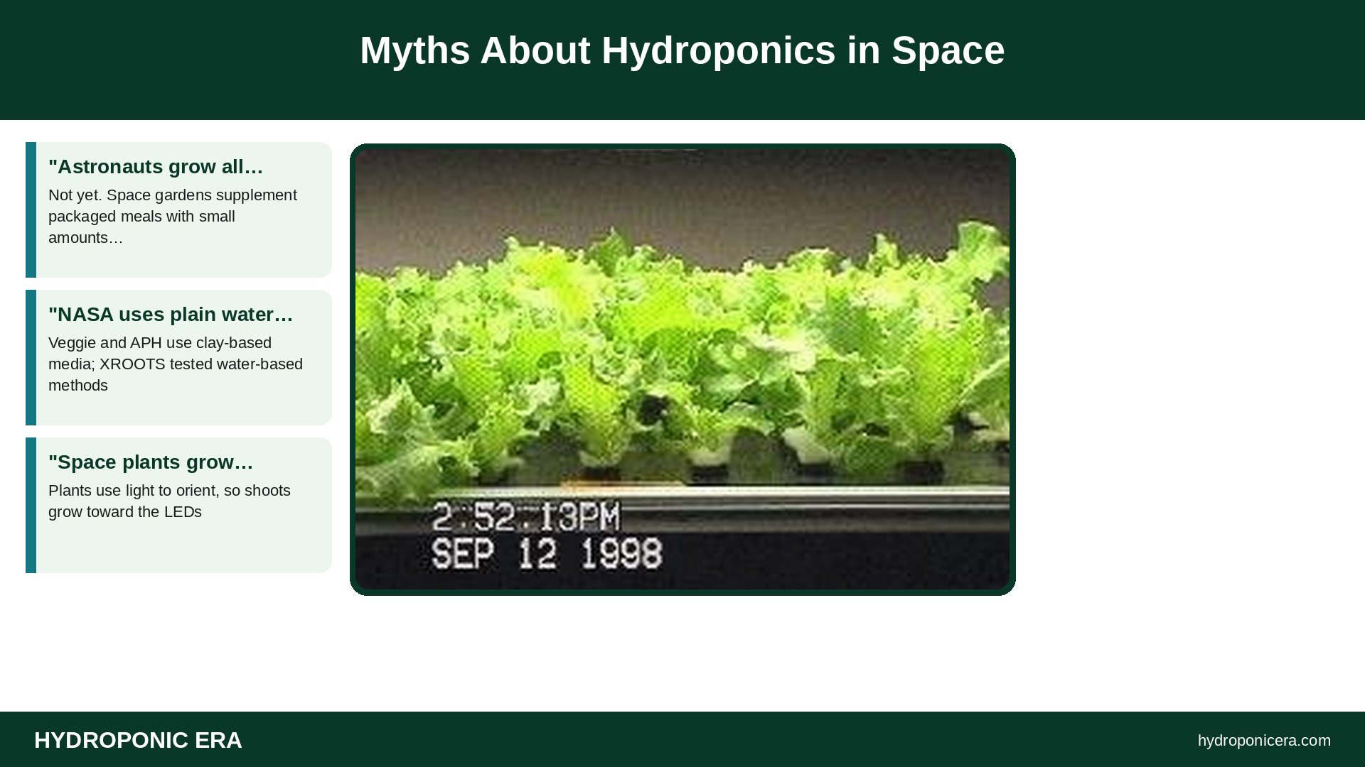 hydroponics in space — Myths About Hydroponics in Space