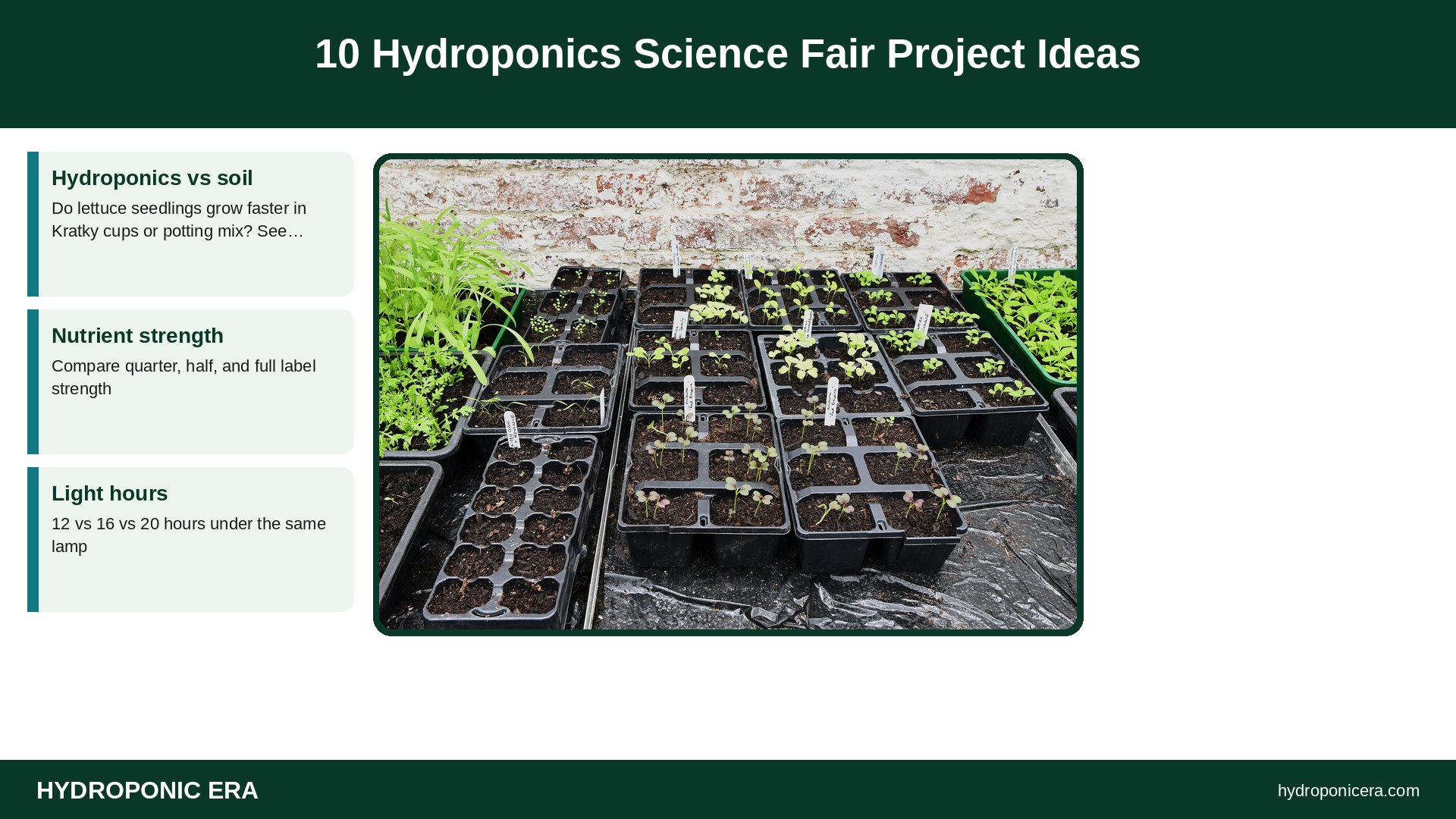 science fair — 10 Hydroponics Science Fair Project Ideas