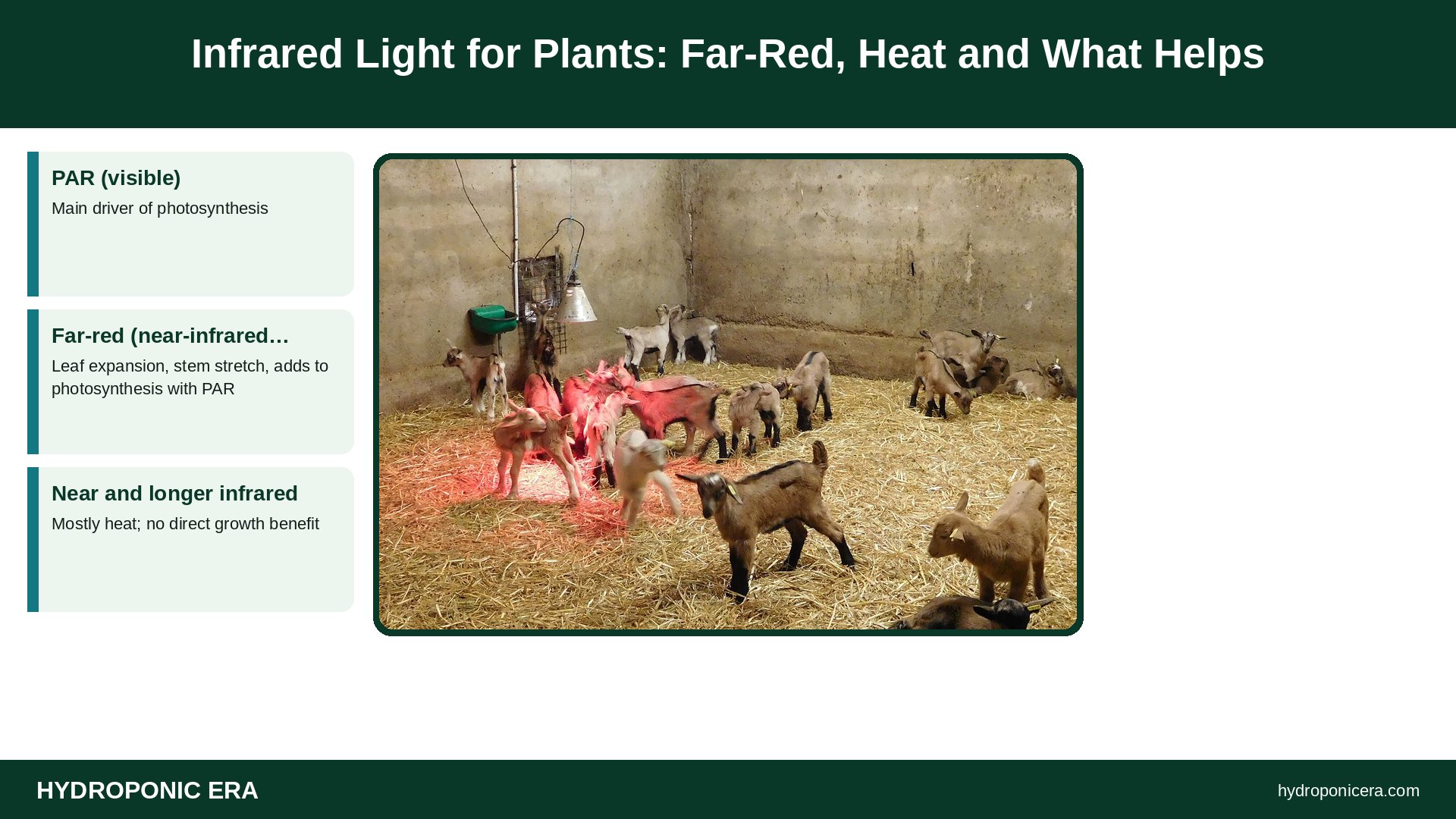 infrared light for plants — Infrared Light for Plants: Far-Red, Heat and What Helps
