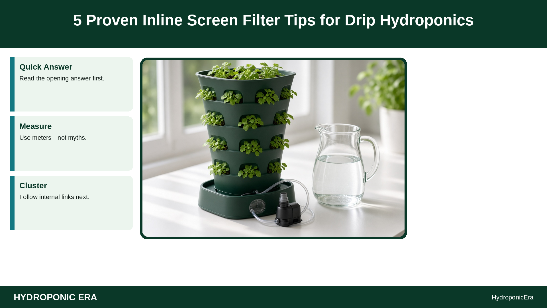 inline screen filters drip hydroponics — 5 Proven Inline Screen Filter Tips for Drip Hydroponics
