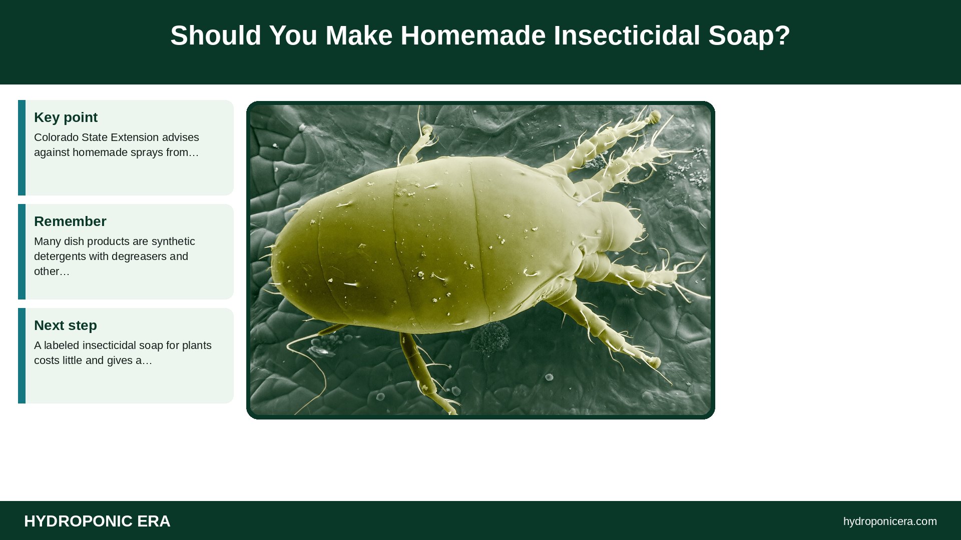 insecticidal soap — Should You Make Homemade Insecticidal Soap?