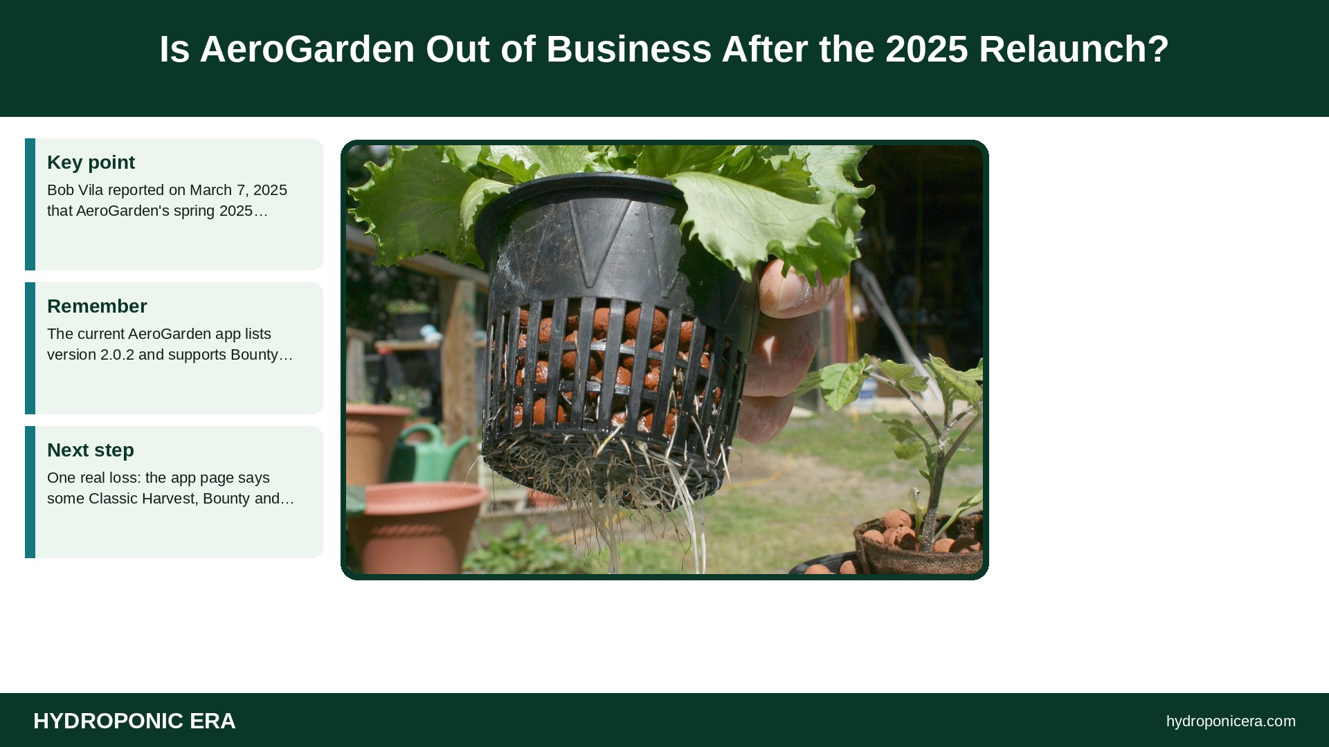 is aerogarden out of business — Is AeroGarden Out of Business After the 2025 Relaunch?
