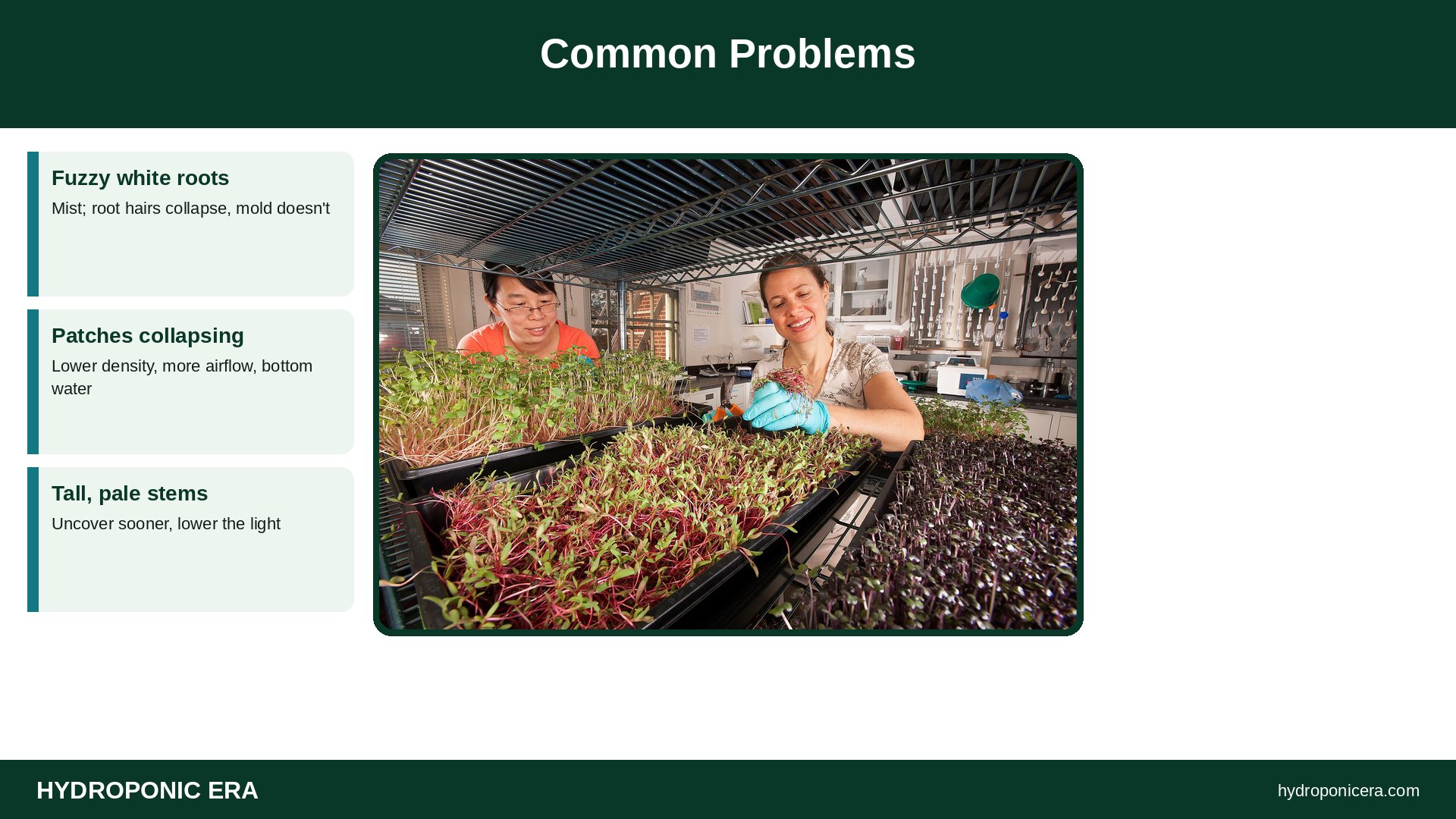 kale microgreens — Common Problems