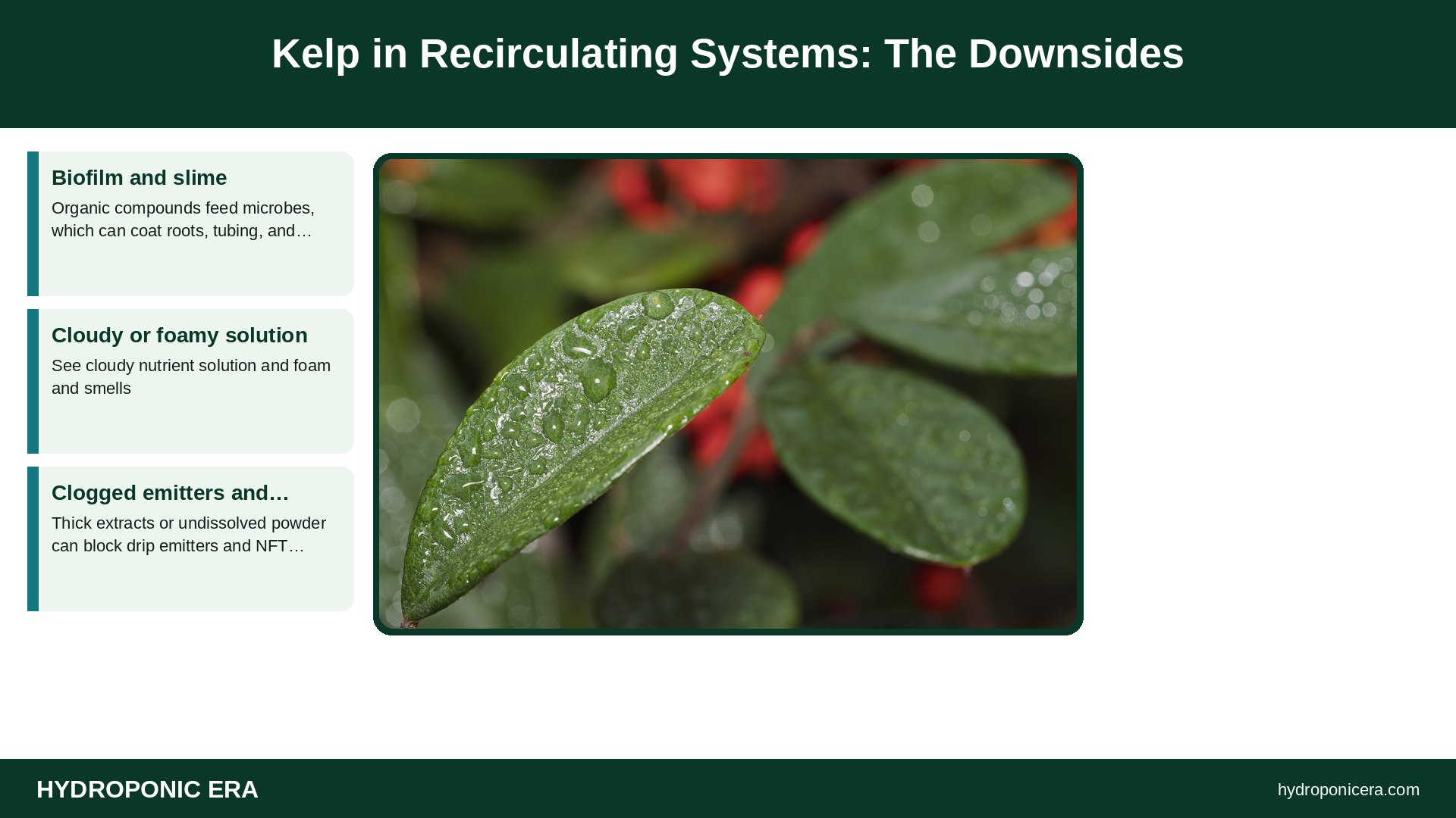 kelp — Kelp in Recirculating Systems: The Downsides