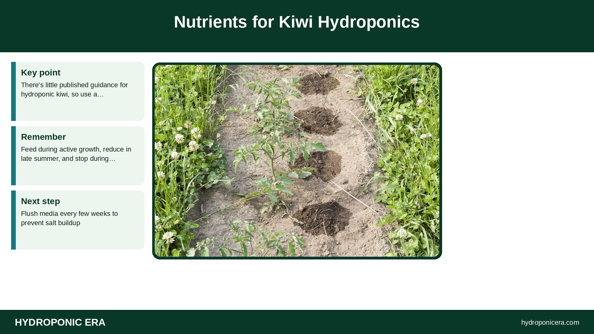 kiwi hydroponics — Nutrients for Kiwi Hydroponics