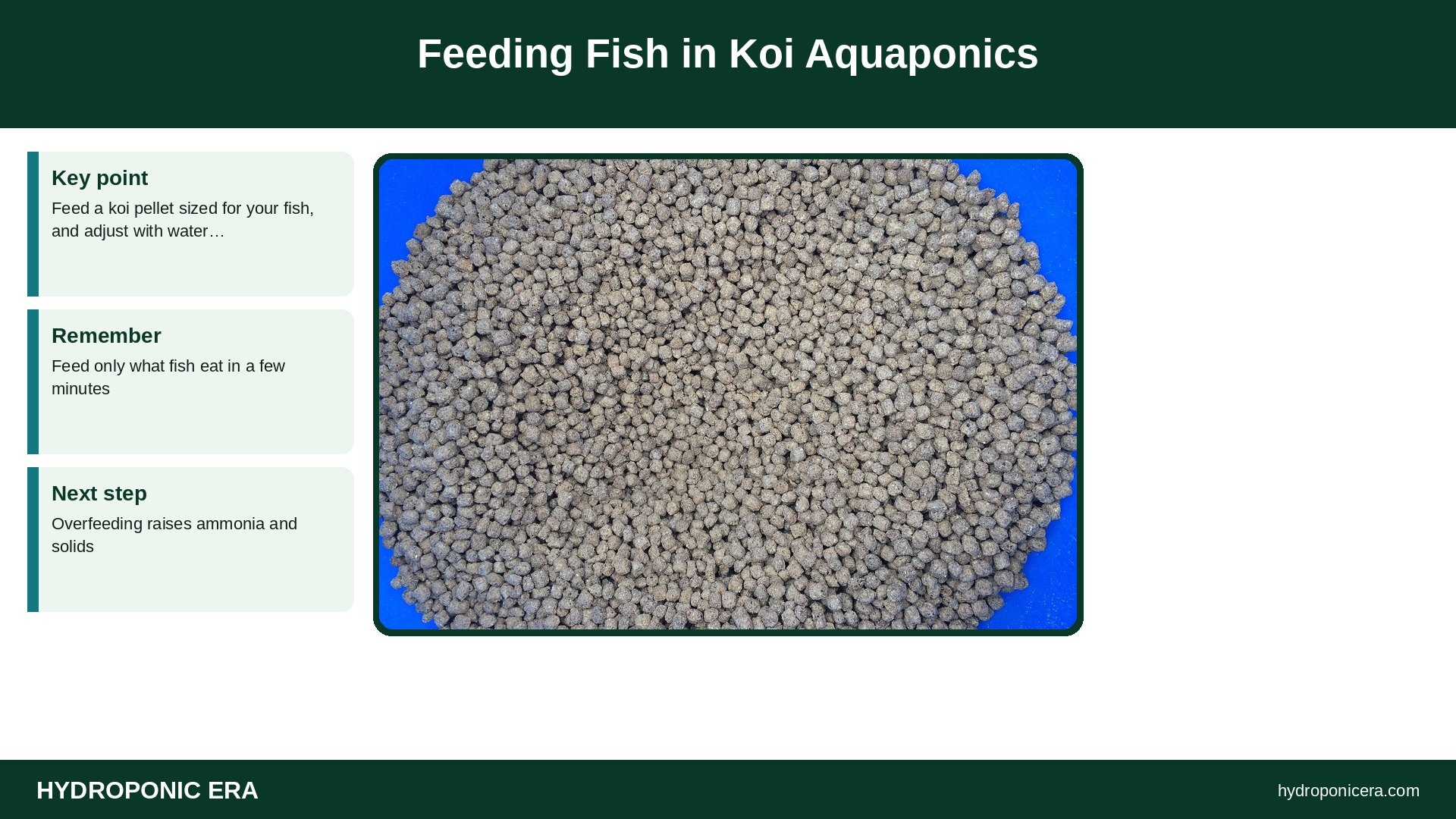 koi aquaponics — Feeding Fish in Koi Aquaponics