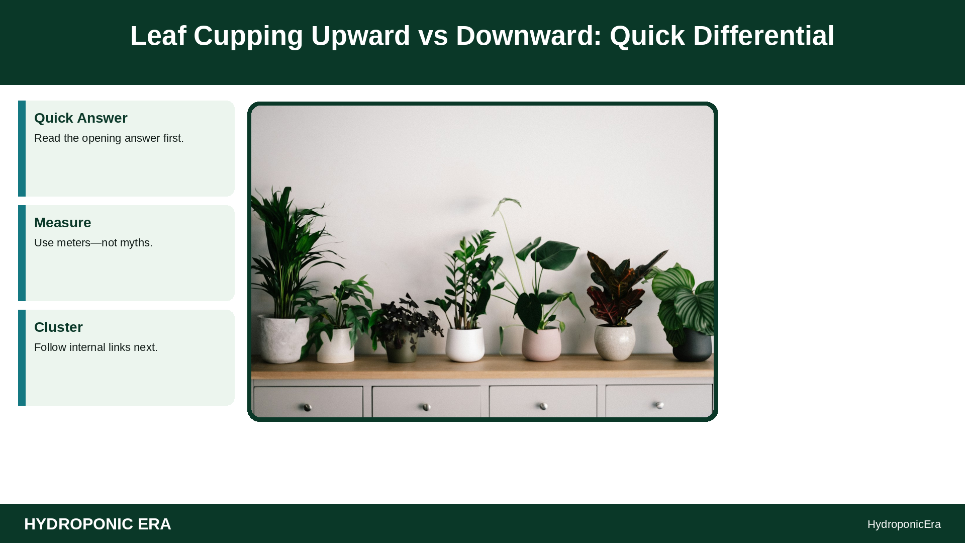 leaf cupping upward — Leaf Cupping Upward vs Downward: Quick Differential