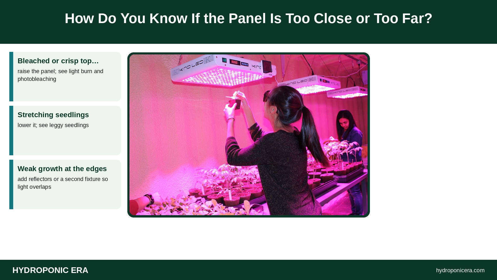 led grow light panel — How Do You Know If the Panel Is Too Close or Too Far?