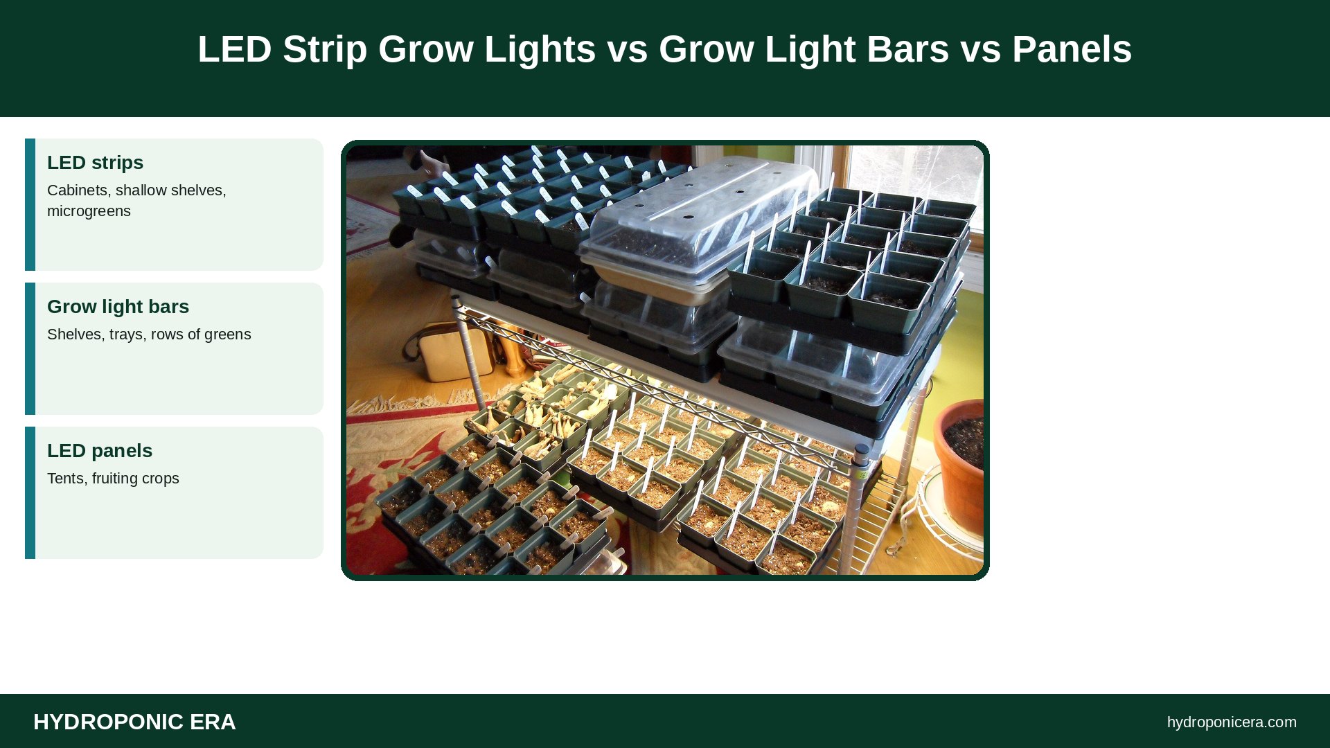 led strip grow lights — LED Strip Grow Lights vs Grow Light Bars vs Panels