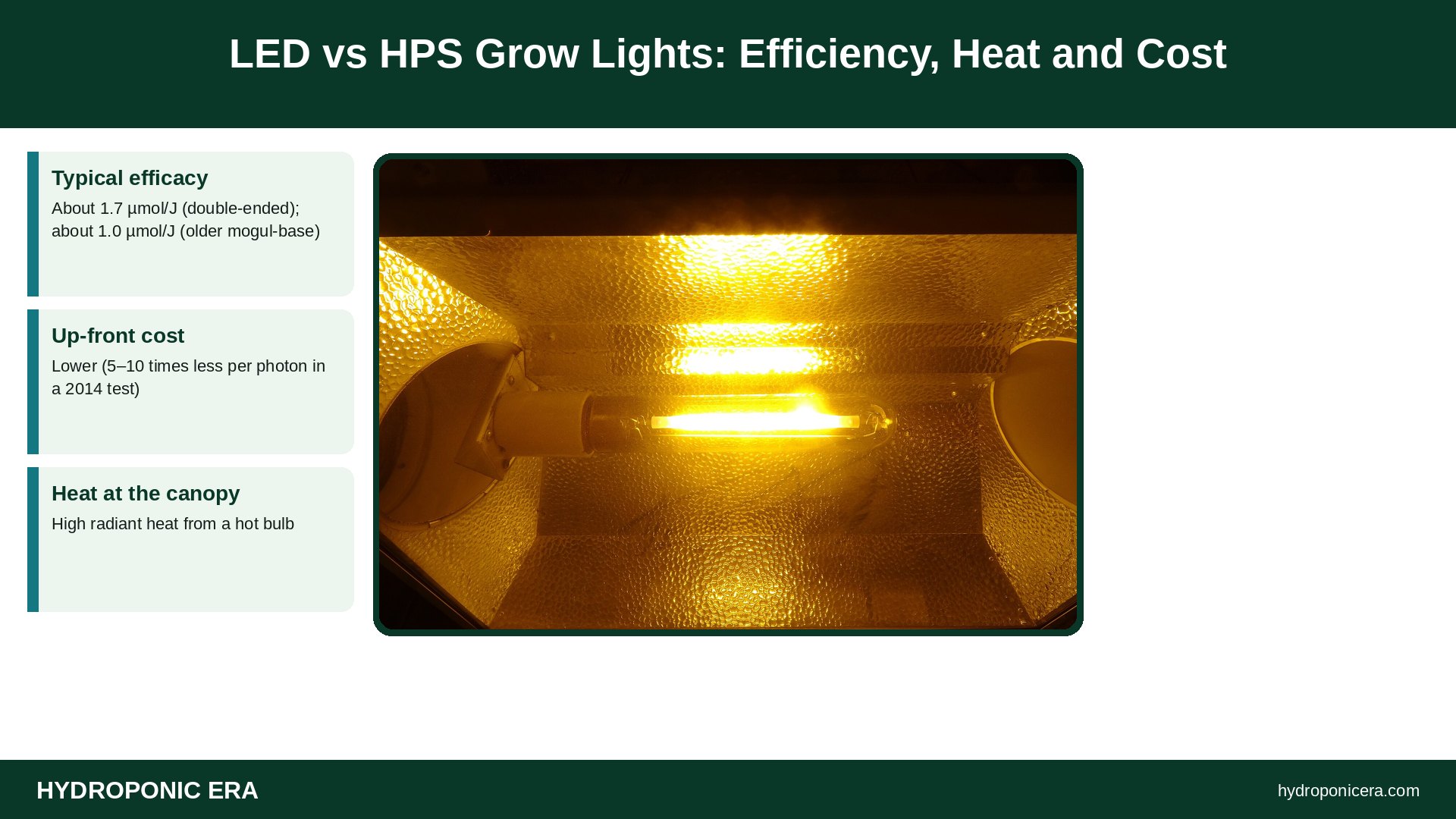 led vs hps — LED vs HPS Grow Lights: Efficiency, Heat and Cost