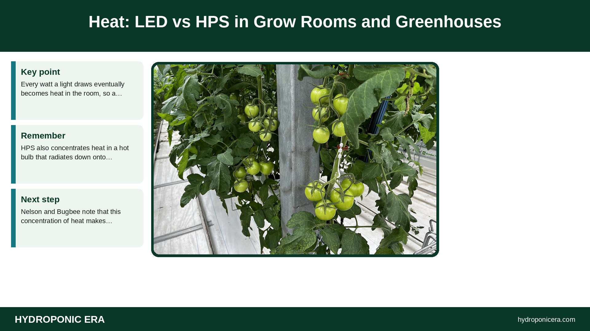 led vs hps — Heat: LED vs HPS in Grow Rooms and Greenhouses