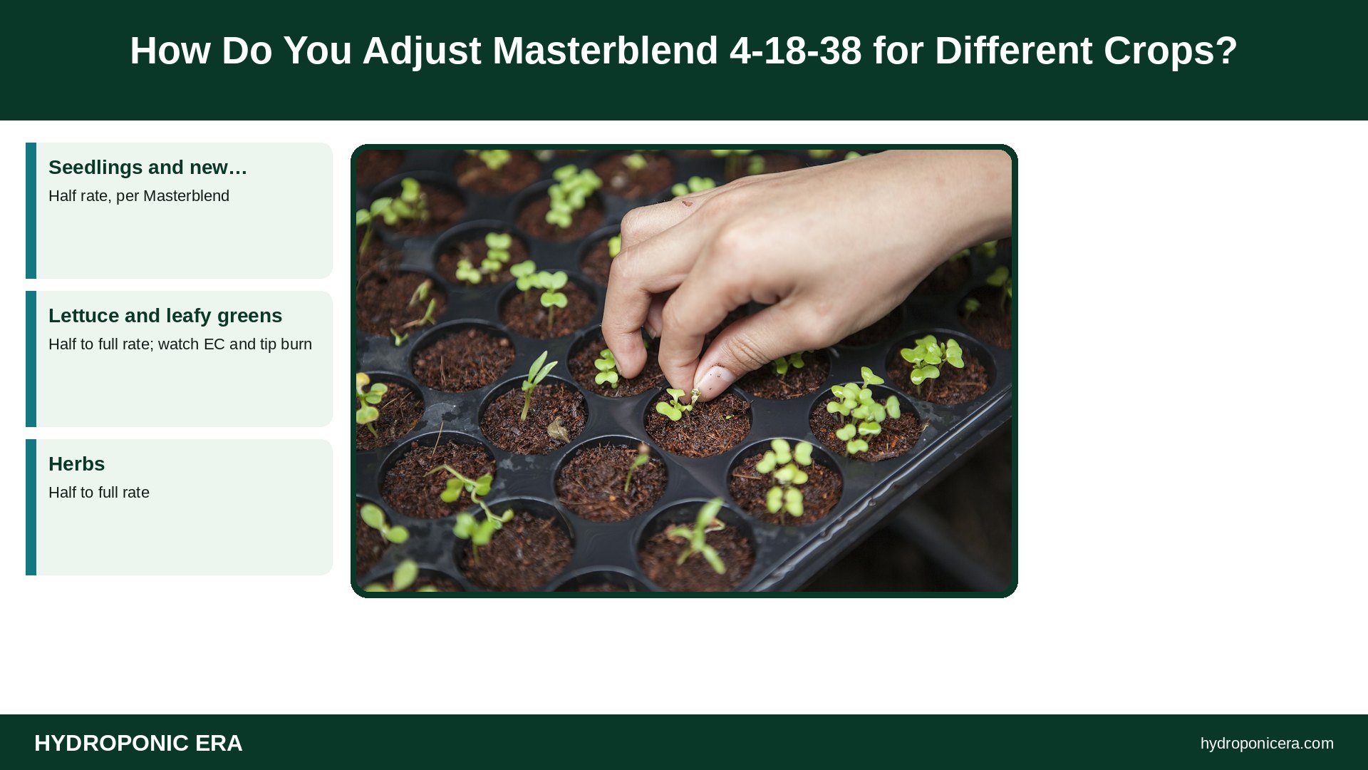 masterblend 4-18-38 — How Do You Adjust Masterblend 4-18-38 for Different Crops?