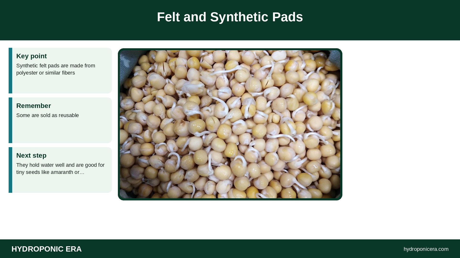 microgreen grow mats — Felt and Synthetic Pads