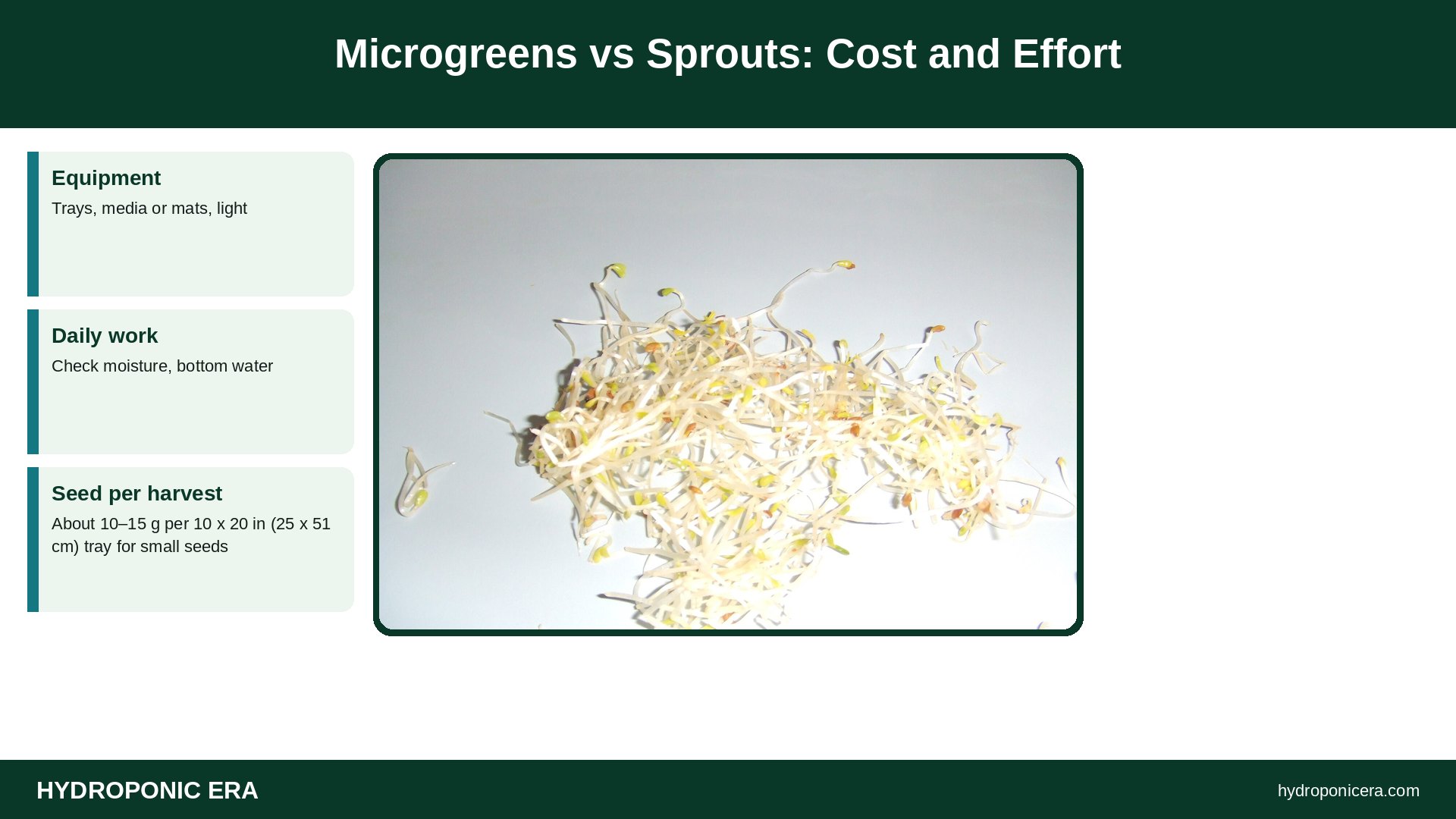 microgreens vs sprouts — Microgreens vs Sprouts: Cost and Effort