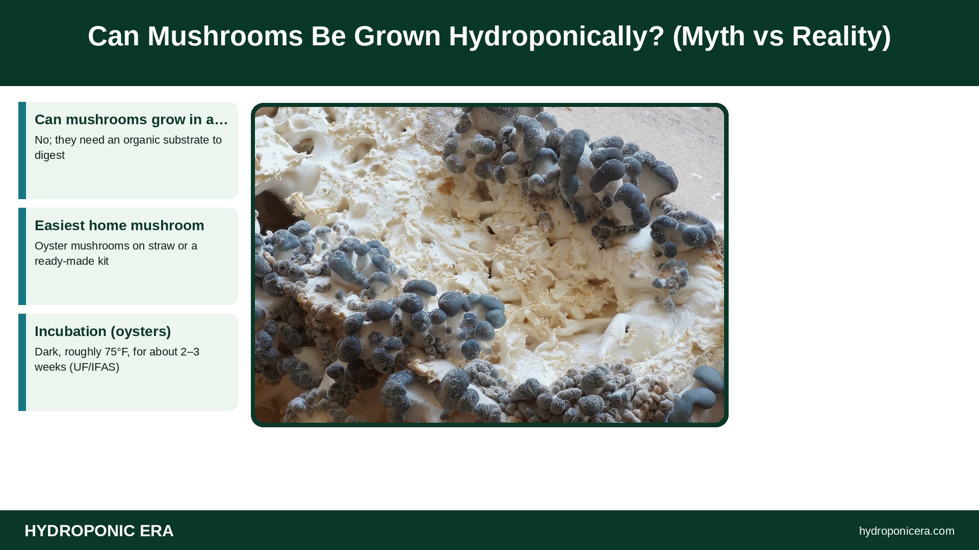 mushrooms — Can Mushrooms Be Grown Hydroponically? (Myth vs Reality)