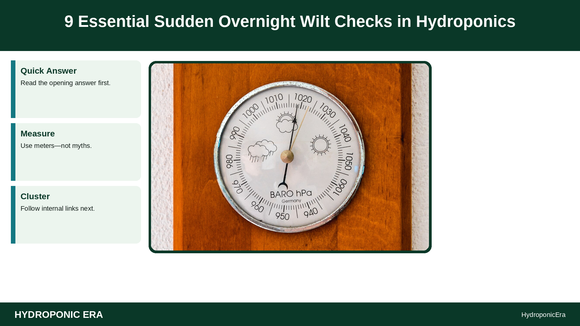 overnight wilt diagnosis hydroponics — 9 Essential Sudden Overnight Wilt Checks in Hydroponics