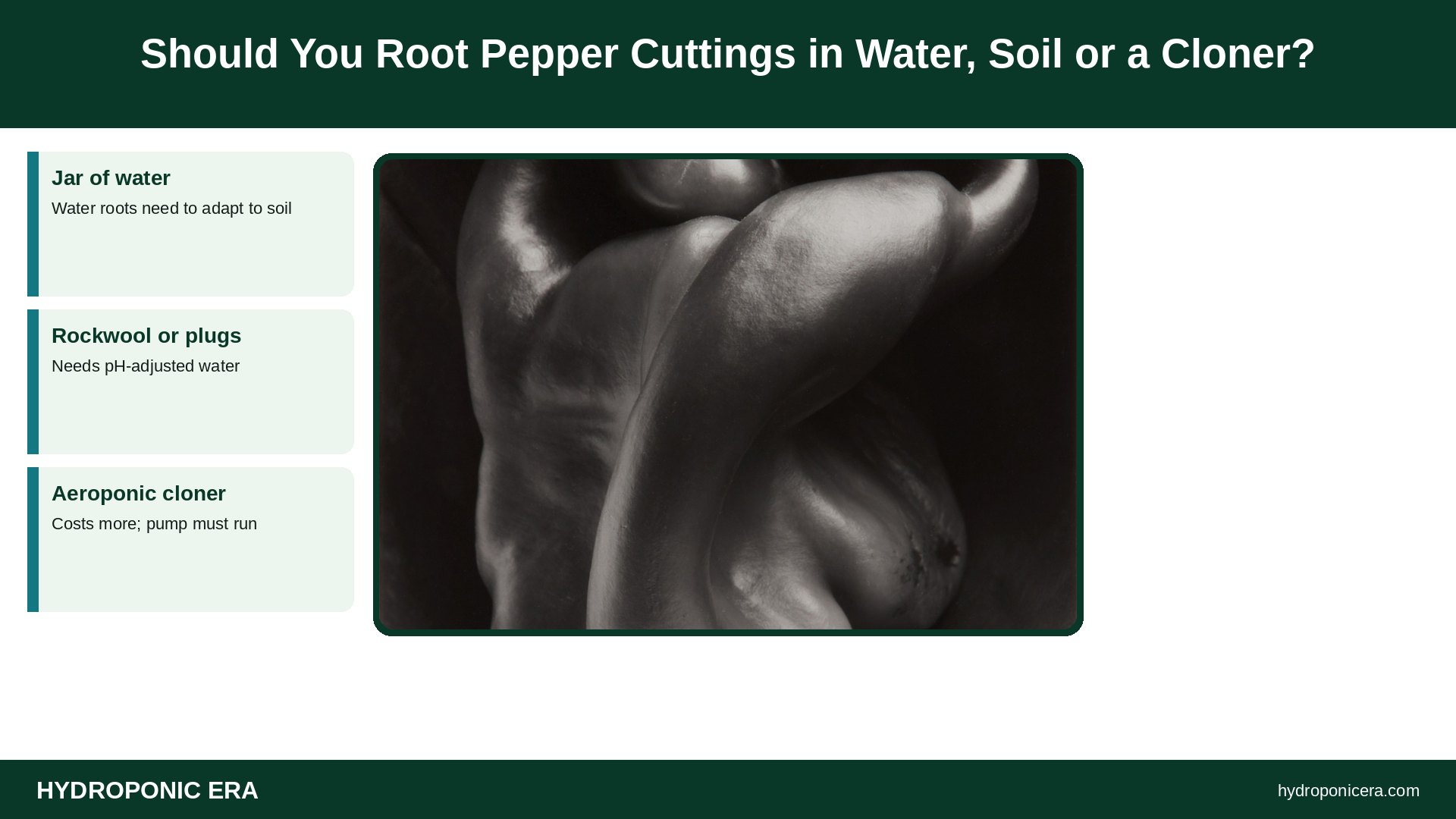 pepper cuttings in water — Should You Root Pepper Cuttings in Water, Soil or a Cloner?
