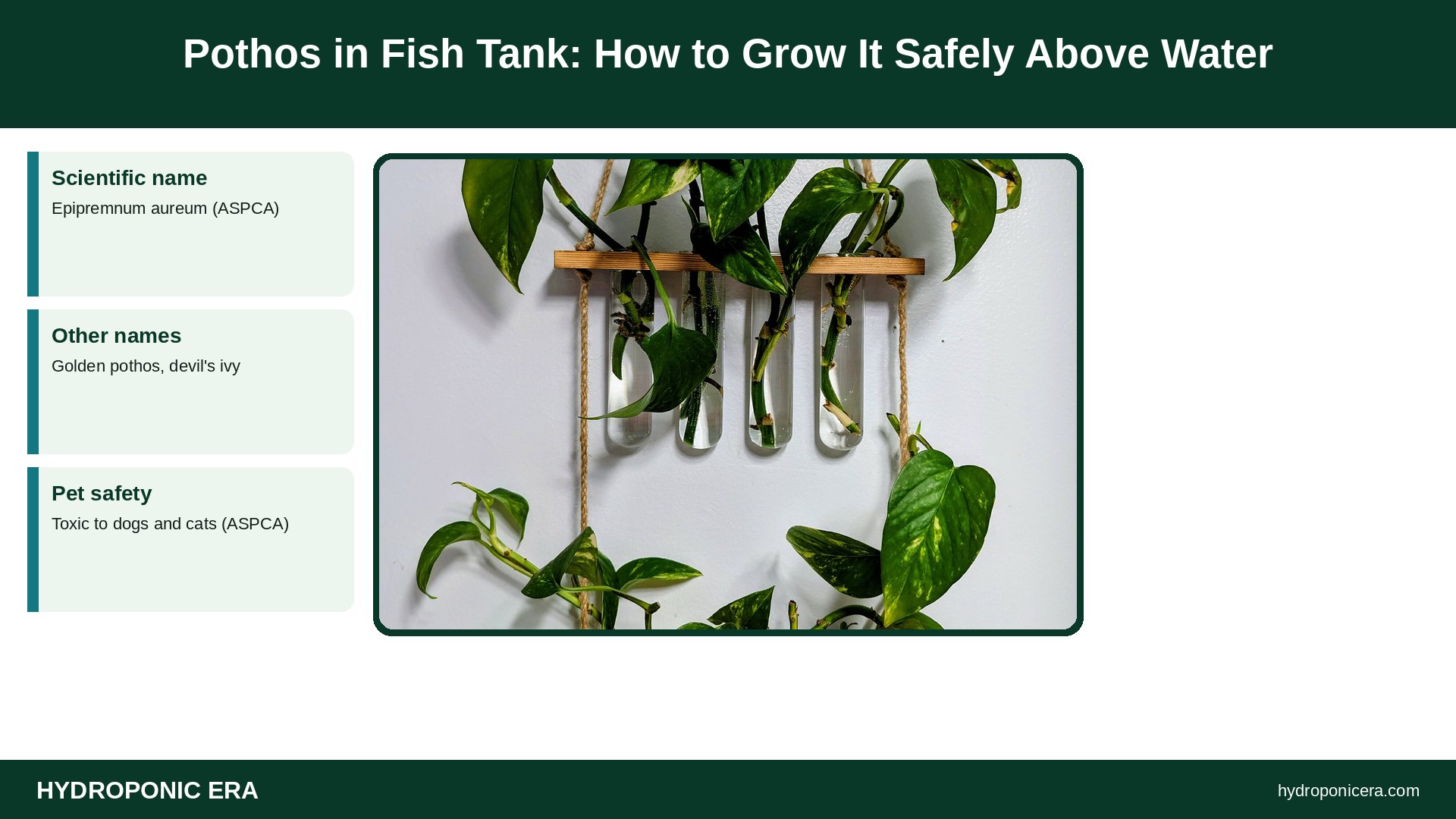 pothos in fish tank — Pothos in Fish Tank: How to Grow It Safely Above Water