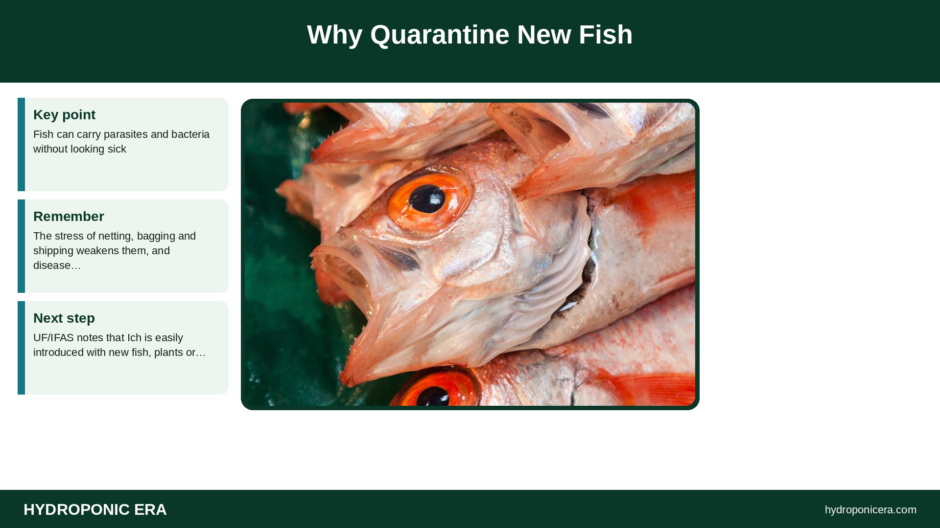 quarantine new fish — Why Quarantine New Fish