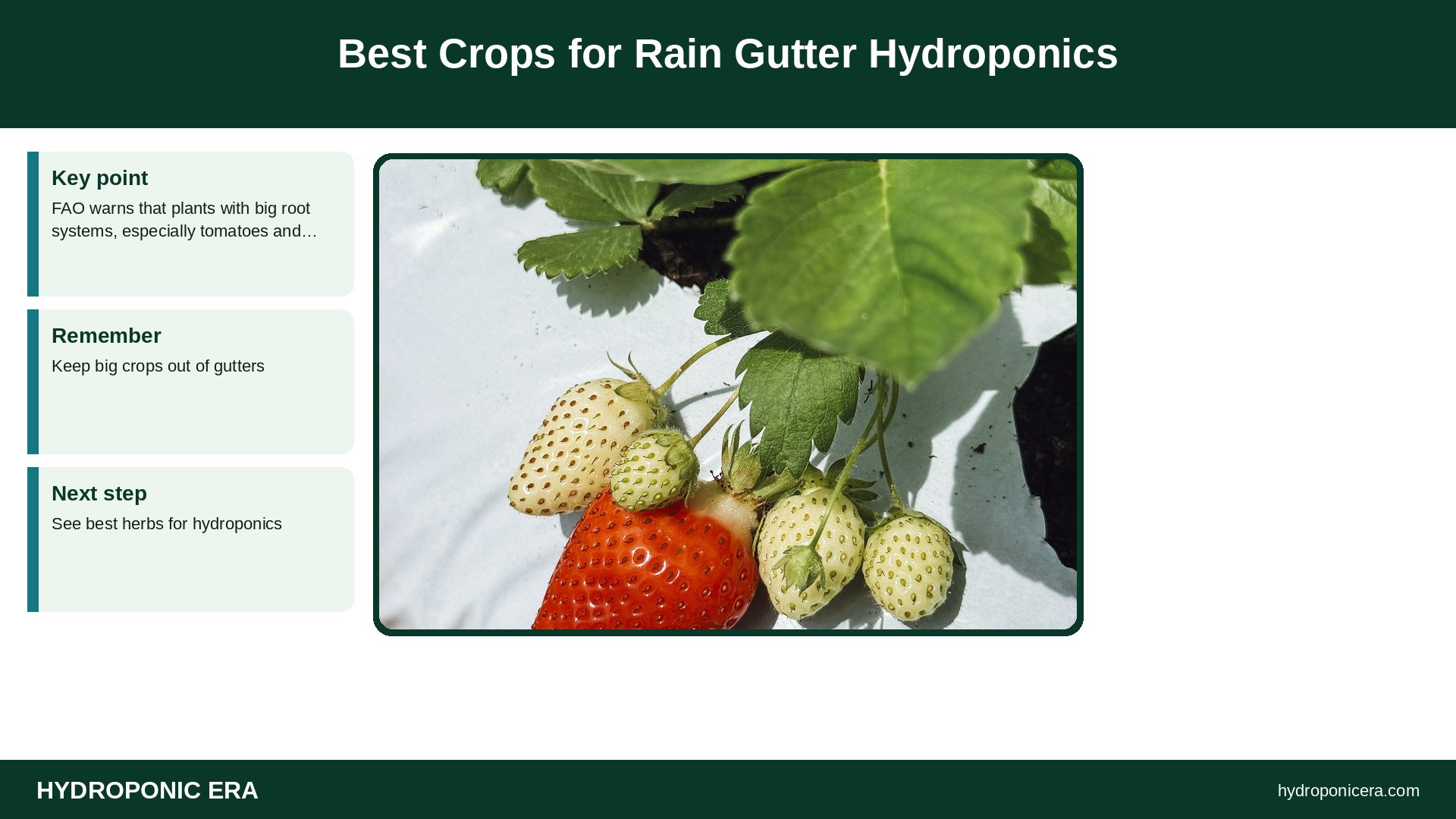 rain gutter hydroponics — Best Crops for Rain Gutter Hydroponics