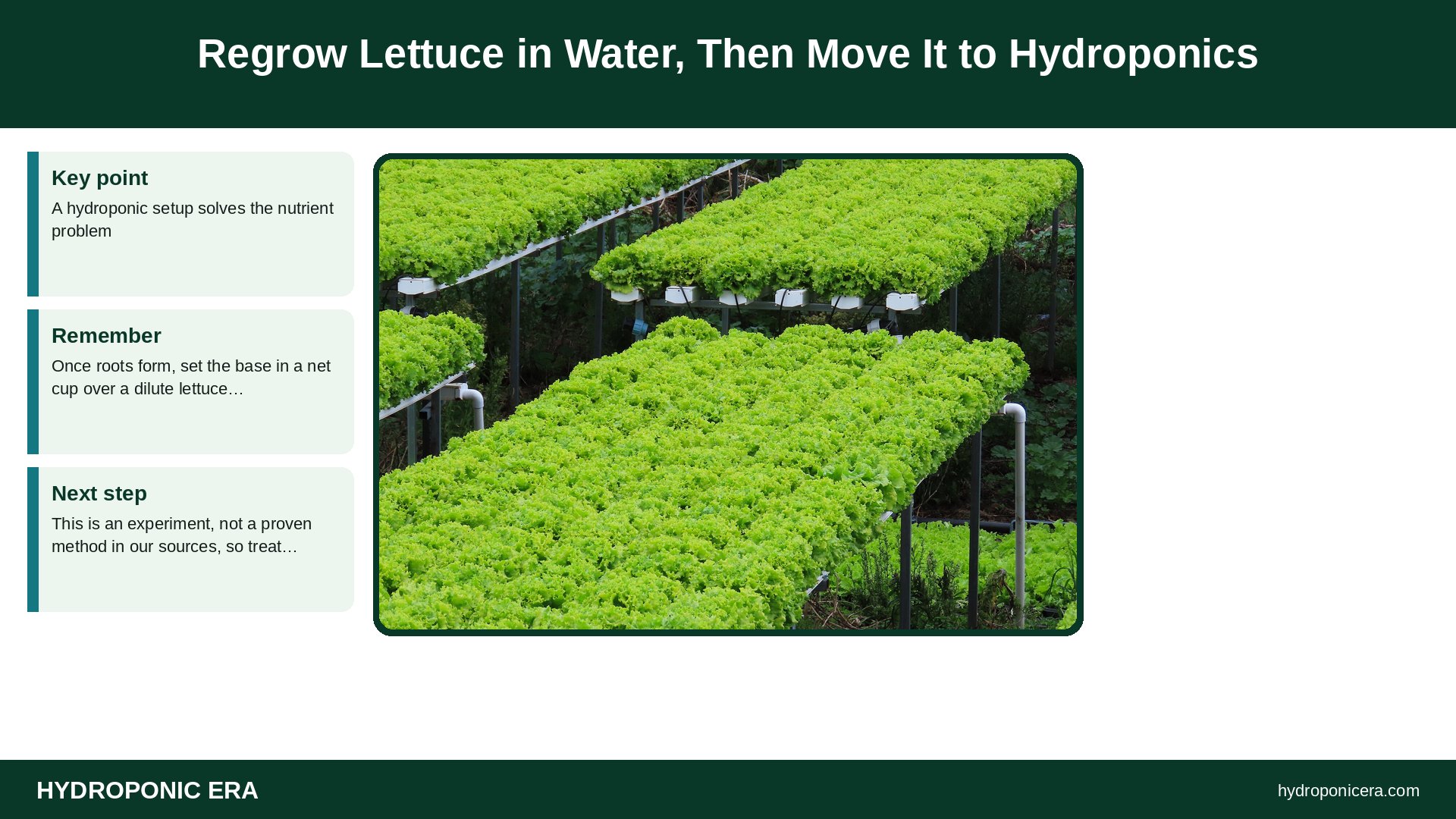 regrow lettuce in water — Regrow Lettuce in Water, Then Move It to Hydroponics