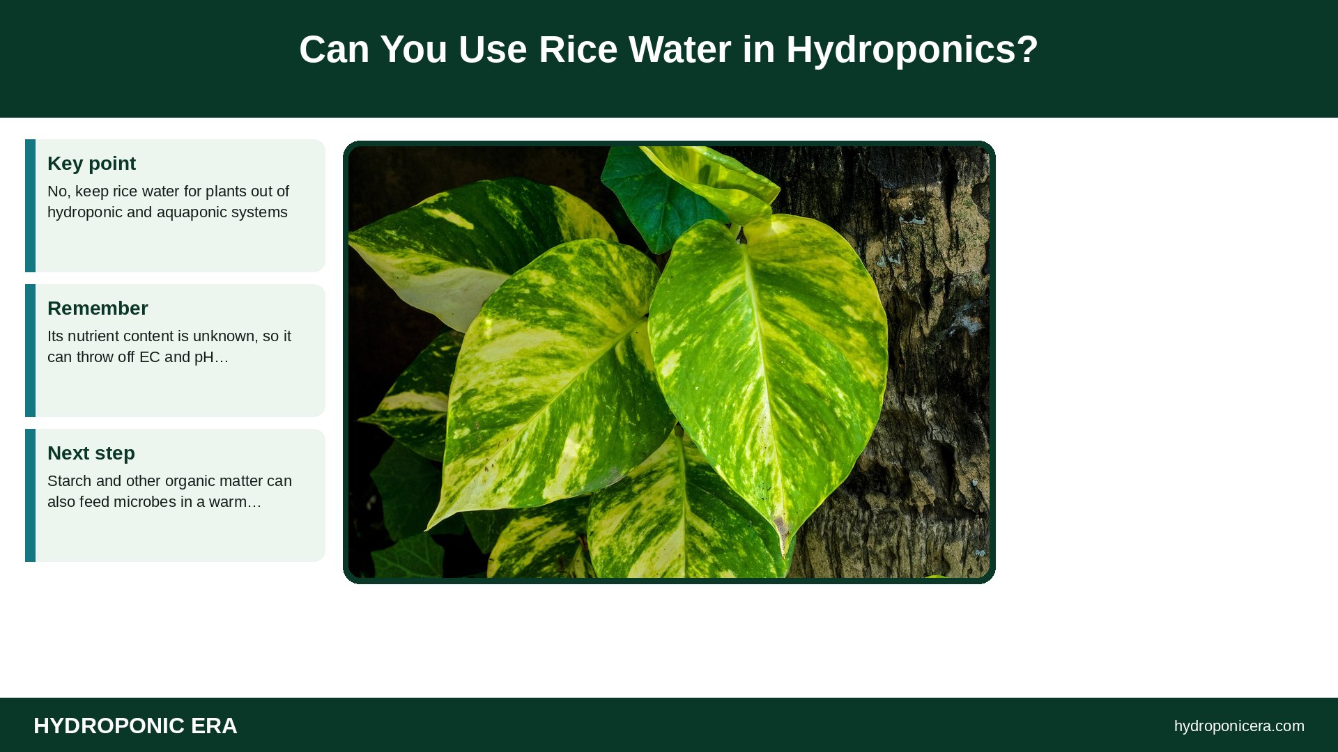 rice water for plants — Can You Use Rice Water in Hydroponics?