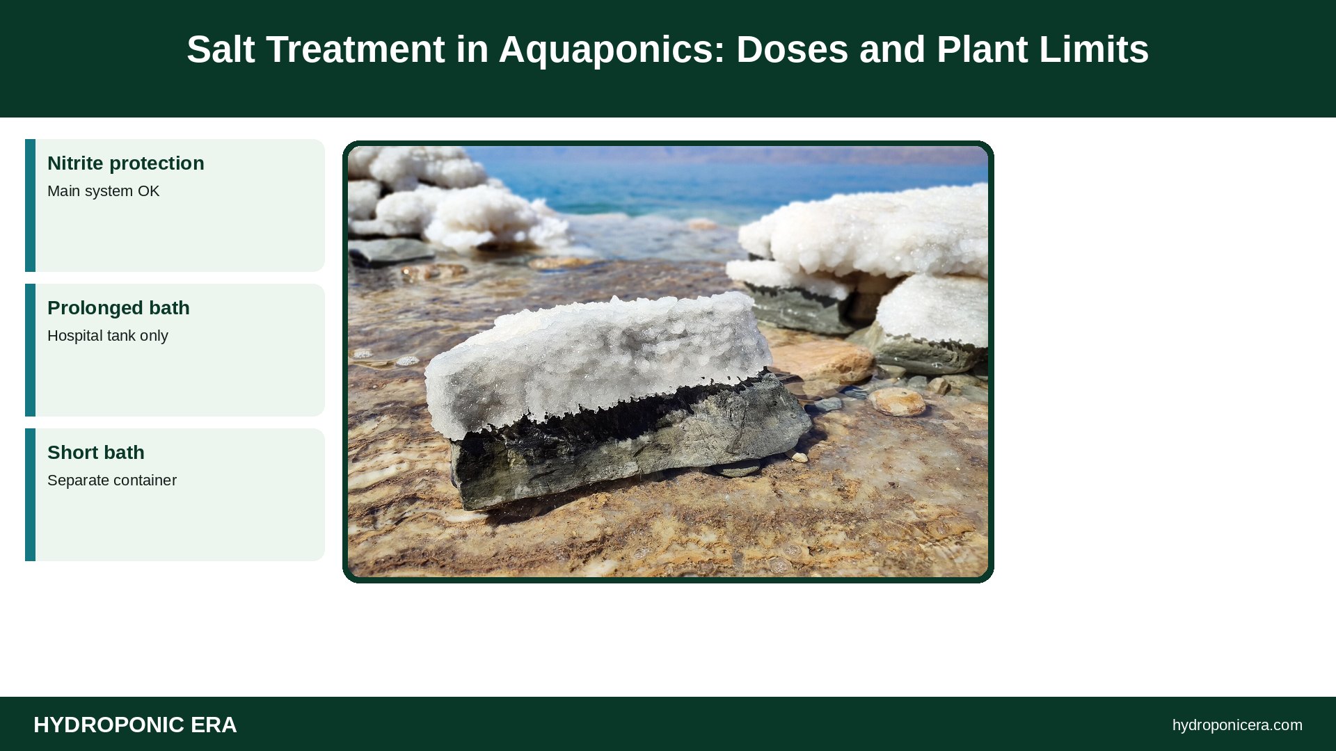 salt treatment — Salt Treatment in Aquaponics: Doses and Plant Limits