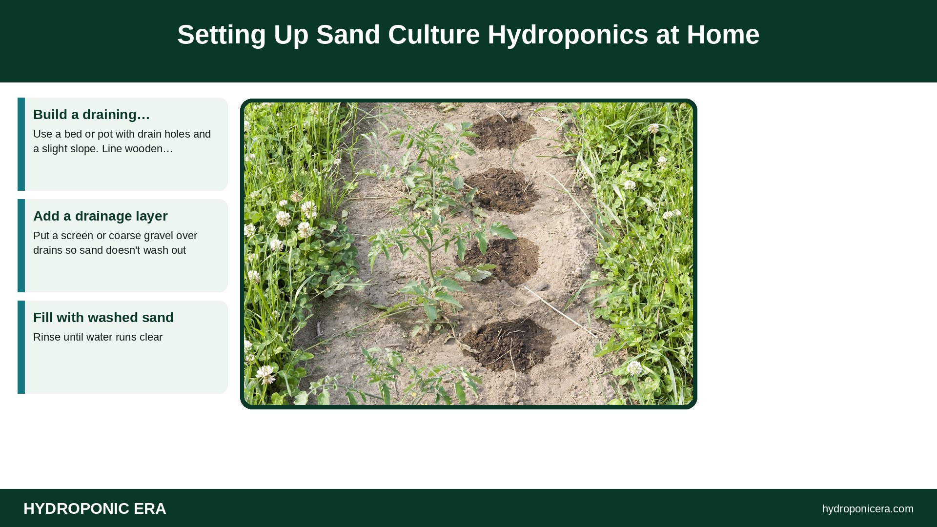 sand culture hydroponics — Setting Up Sand Culture Hydroponics at Home