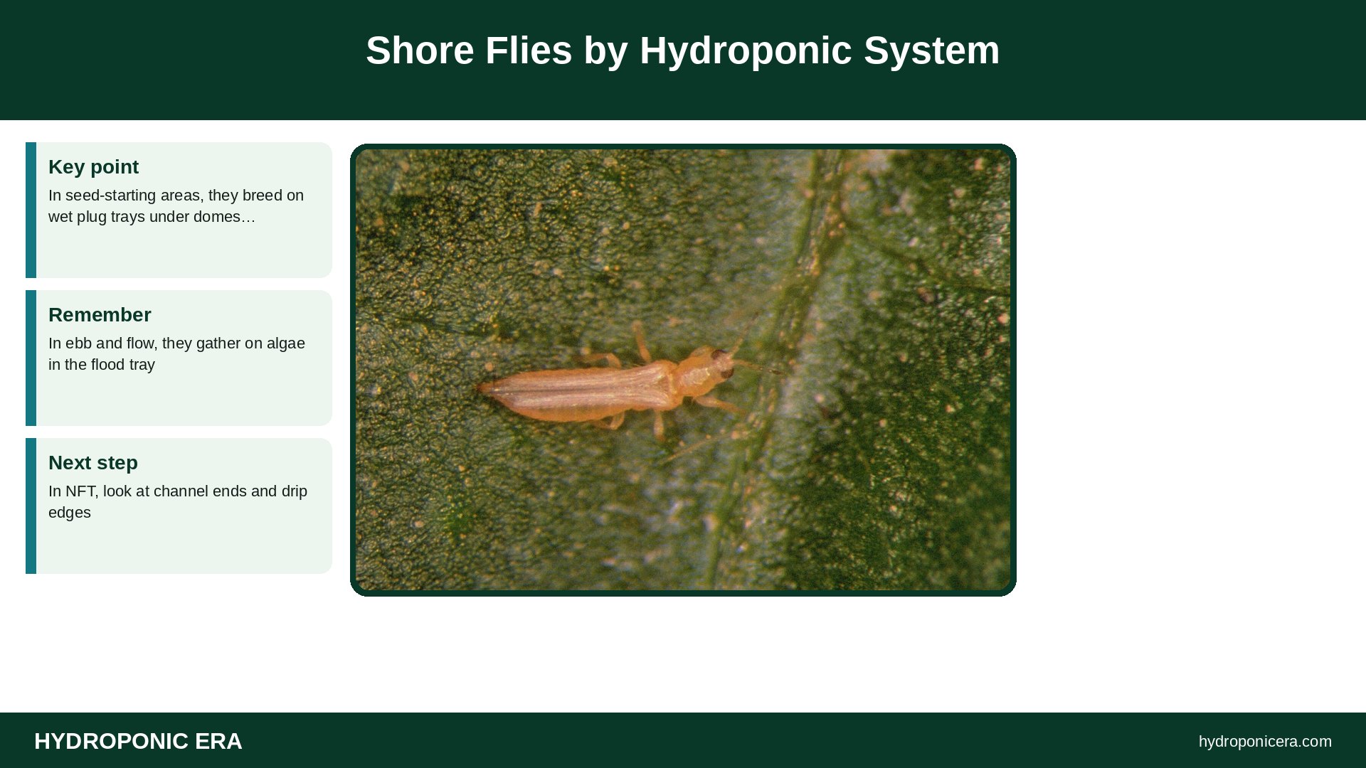 shore flies — Shore Flies by Hydroponic System