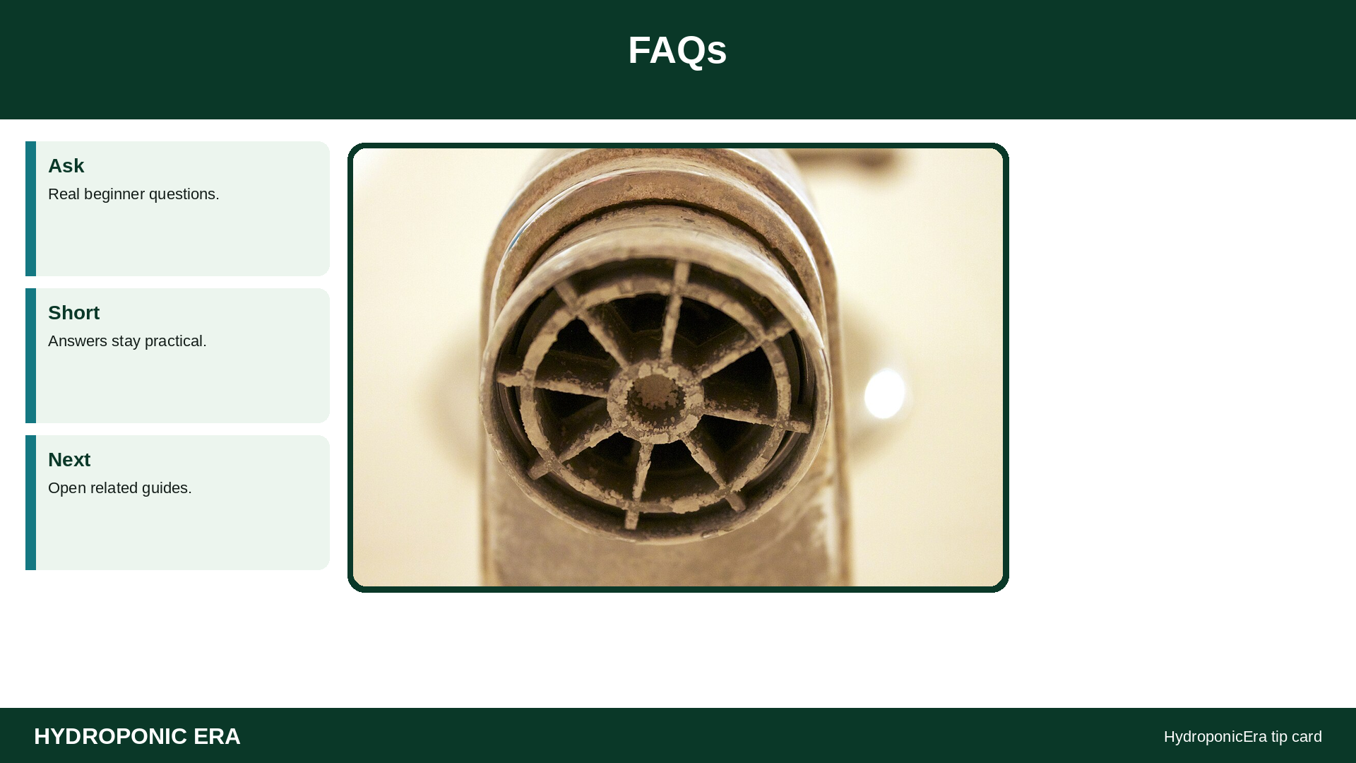 FAQs — HydroponicEra tip card graphic